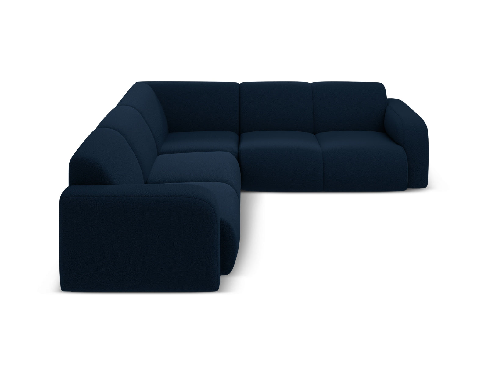 Elegantes Molino Symmetrical Ecksofa in Dunkelblau, ideal für stilvolle Wohnräume. Komfortables 5-Sitzer Design von Micadoni.