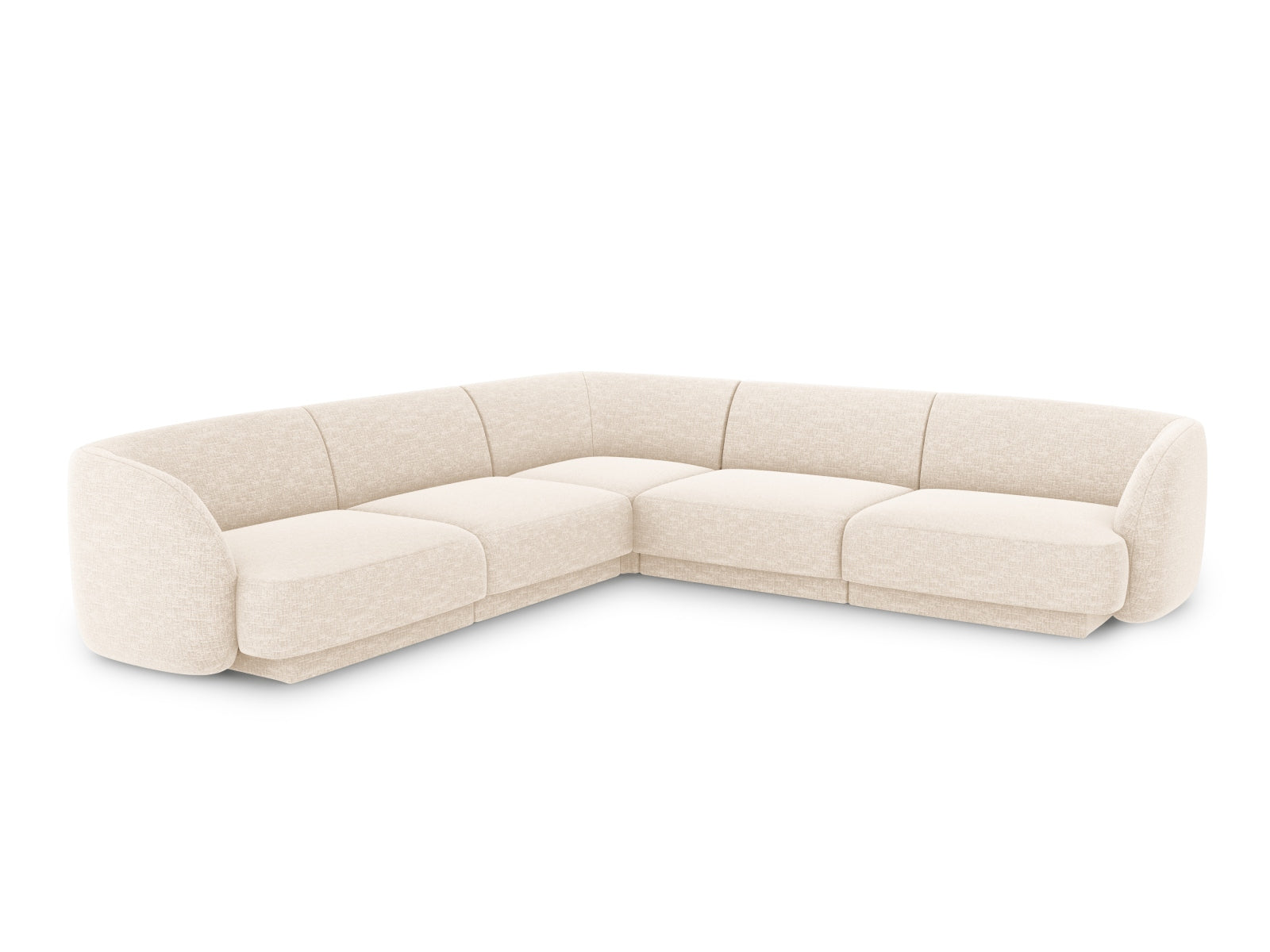 Miley Symmetrical Ecksofa 5 Sitzer in Light Beige-Haga präsentiert im Onlineshop von KAQTU Design AG. Ecksofa ist von Micadoni