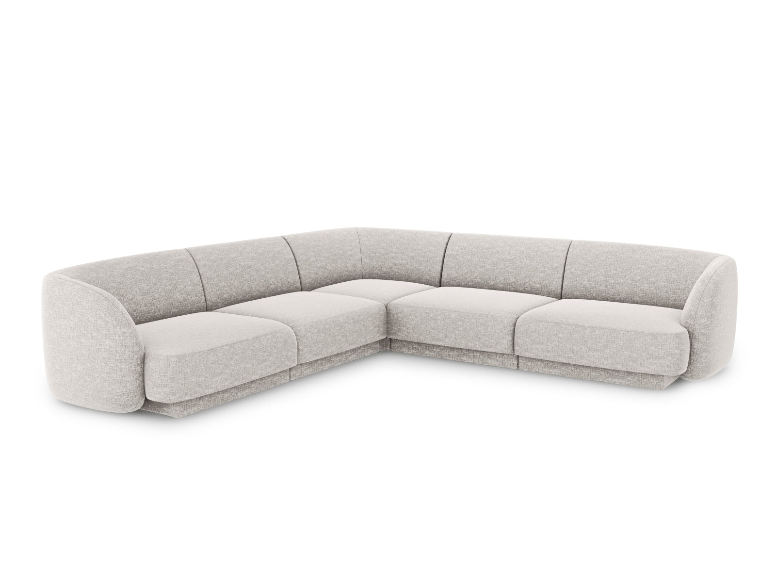 Miley Symmetrical Ecksofa 5 Sitzer in Light Grey-Haga präsentiert im Onlineshop von KAQTU Design AG. Ecksofa ist von Micadoni