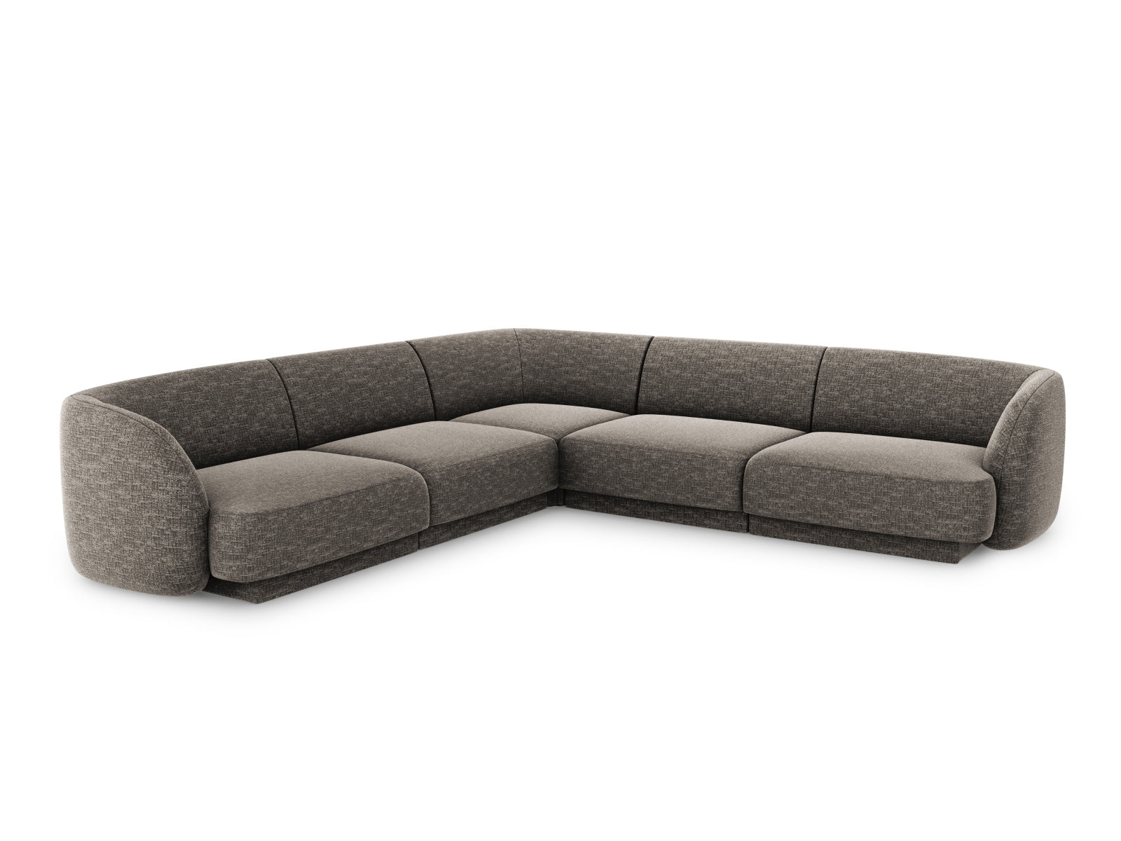 Miley Symmetrical Ecksofa 5 Sitzer in Grey-Haga präsentiert im Onlineshop von KAQTU Design AG. Ecksofa ist von Micadoni