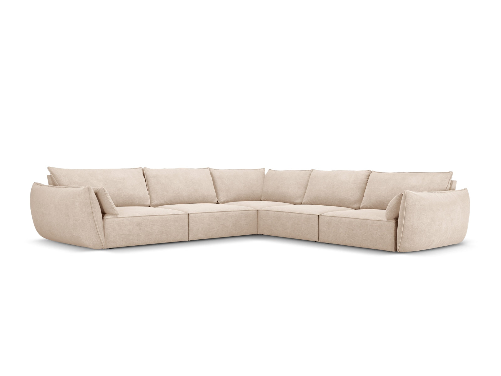 Kaelle Symmetrical Ecksofa 7 Sitzer in Beige präsentiert im Onlineshop von KAQTU Design AG. Ecksofa ist von Micadoni