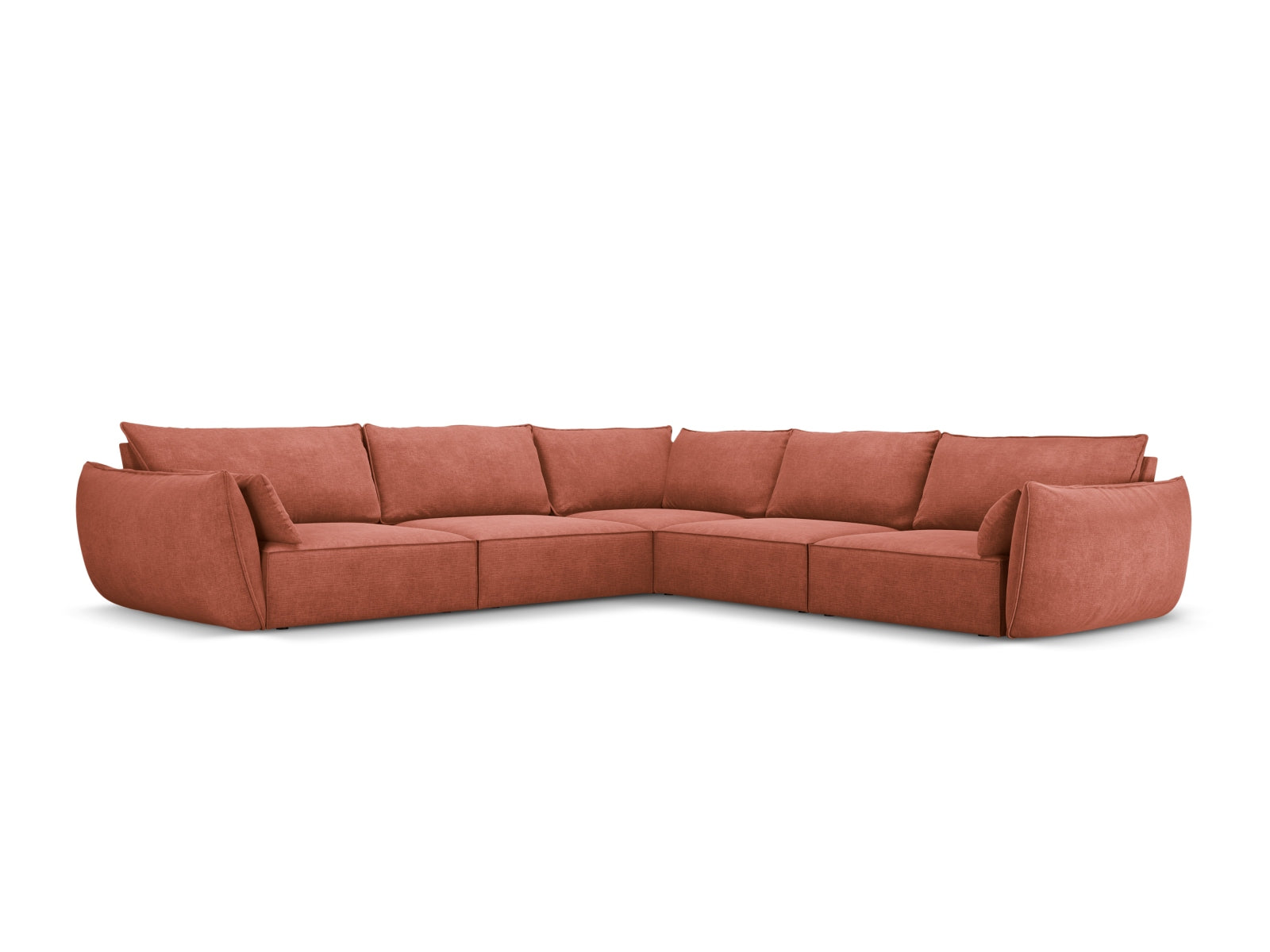 Kaelle Symmetrical Ecksofa 7 Sitzer in Terracotta-Over The Horizon präsentiert im Onlineshop von KAQTU Design AG. Ecksofa ist von Micadoni