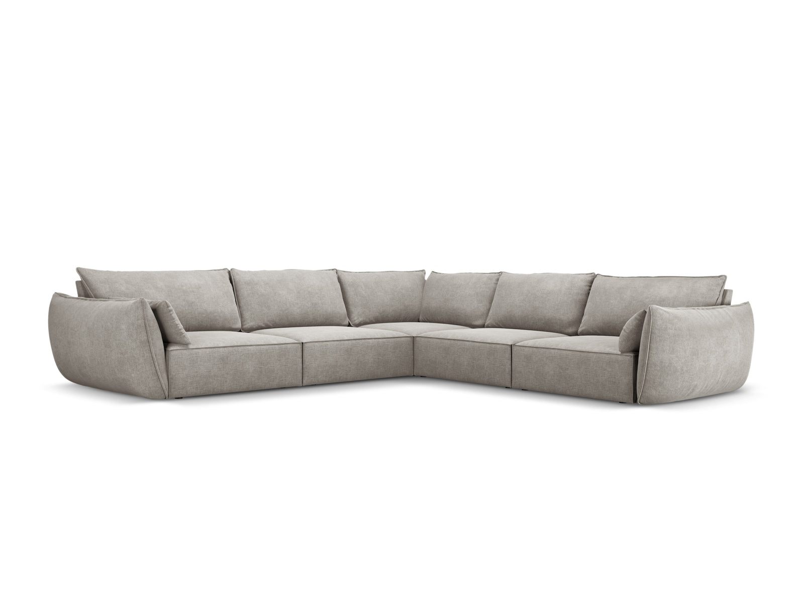 Kaelle Symmetrical Ecksofa 7 Sitzer in Light Grey-Over The Horizon präsentiert im Onlineshop von KAQTU Design AG. Ecksofa ist von Micadoni