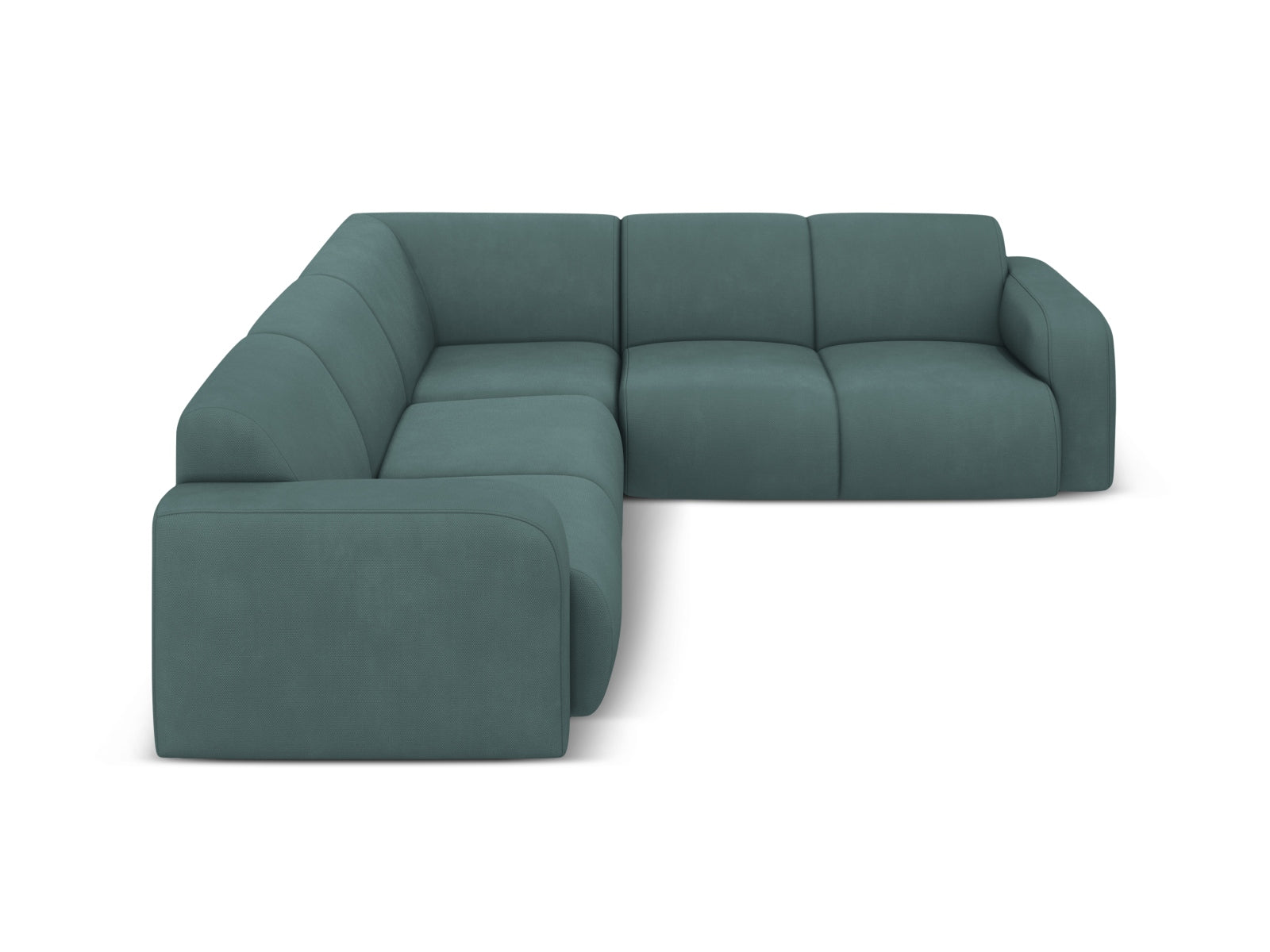 Elegantes Molino Symmetrical Ecksofa in Sea Green-Rebel, ideal für stilvolle Wohnräume, präsentiert von Micadoni.