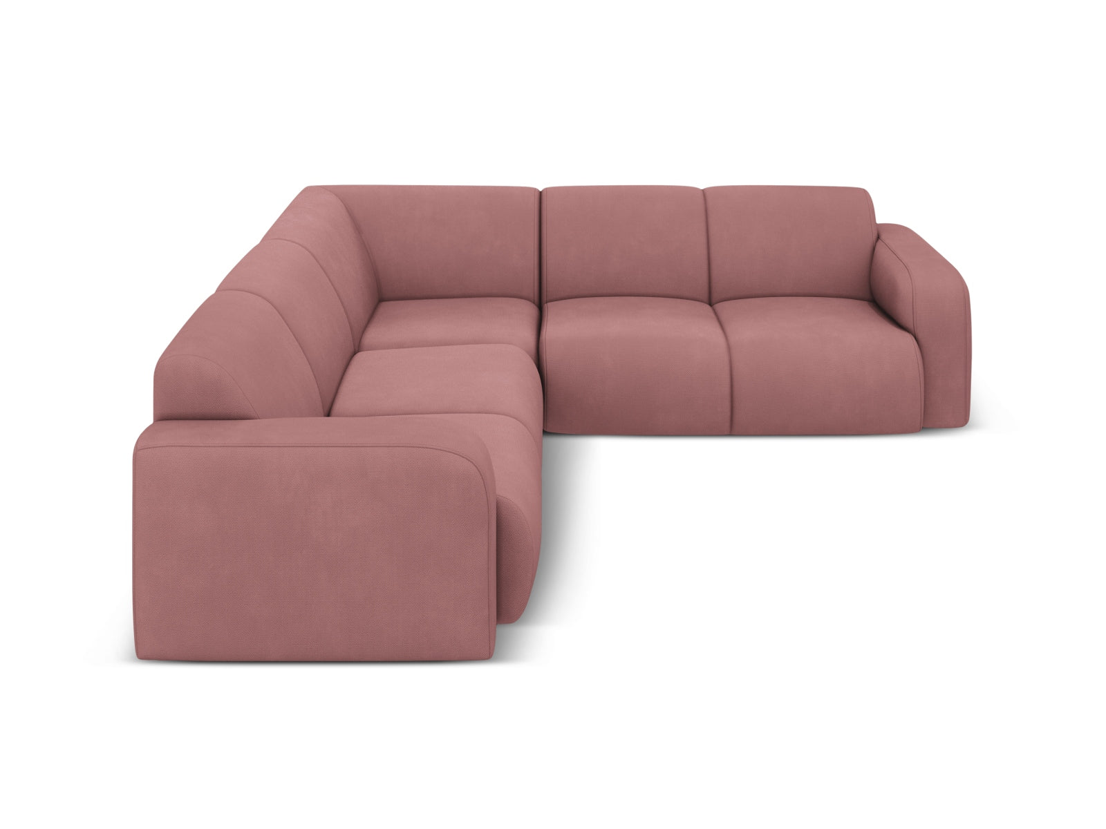 Elegantes Molino Symmetrical Ecksofa in Pink-Rebel, ideal für stilvolle Wohnräume, präsentiert von Micadoni.