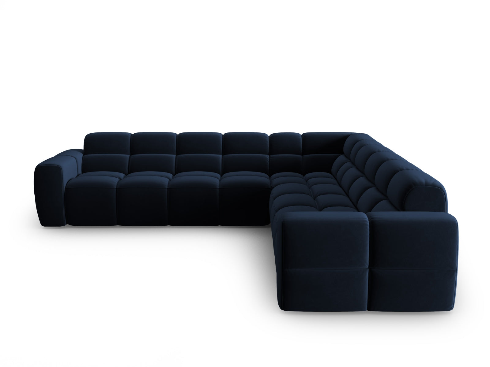 Erleben Sie das Lisa Velour Symmetrical Ecksofa 5 Sitzer von Micadoni – stilvolles Design, optimaler Sitzkomfort und vielseitige Anpassungsmöglichkeiten für Ihr Wohnzimmer.