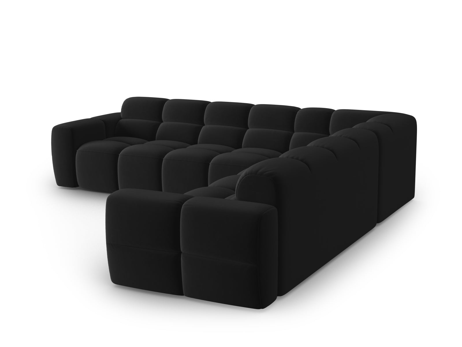 Entdecken Sie das Lisa Velour Symmetrical Ecksofa 5 Sitzer von Micadoni – elegantes Design, hervorragender Komfort und flexible Gestaltung für Ihr Zuhause.