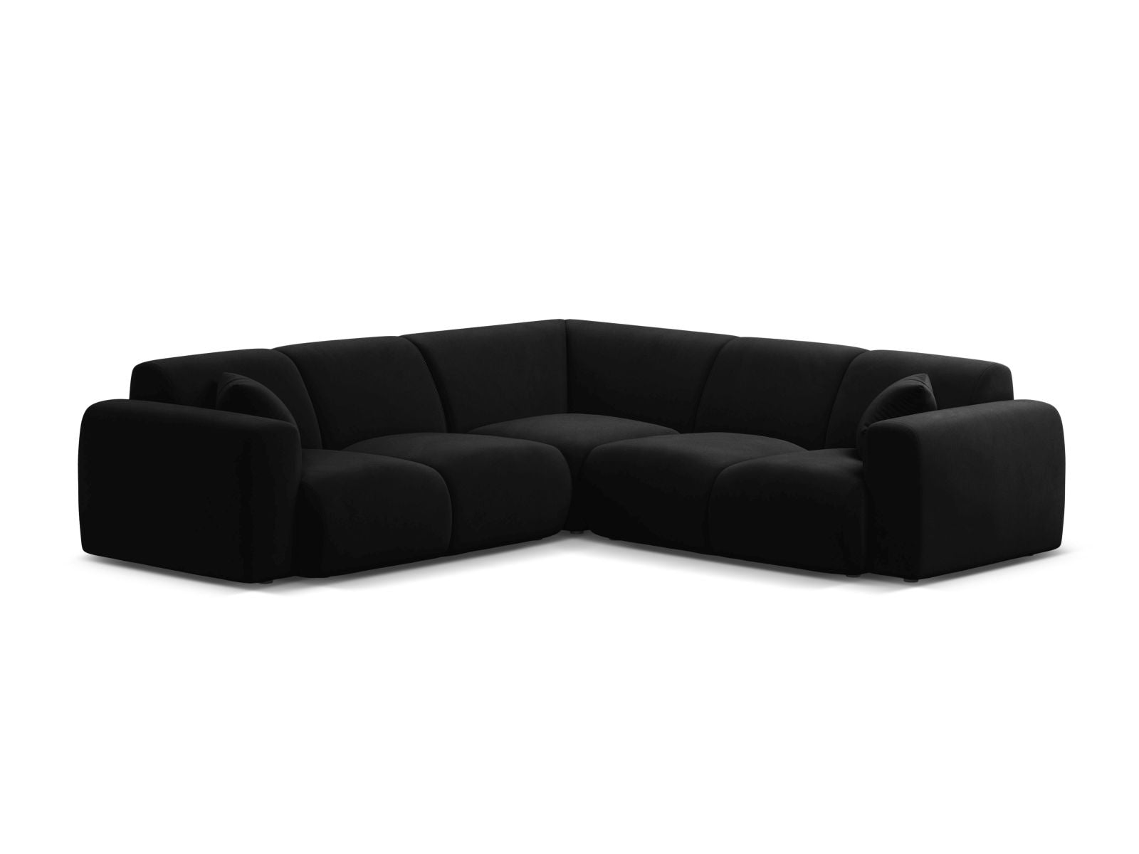 Molino Velour Symmetrical Ecksofa 5 Sitzer in Black-Casino präsentiert im Onlineshop von KAQTU Design AG. Ecksofa ist von Micadoni