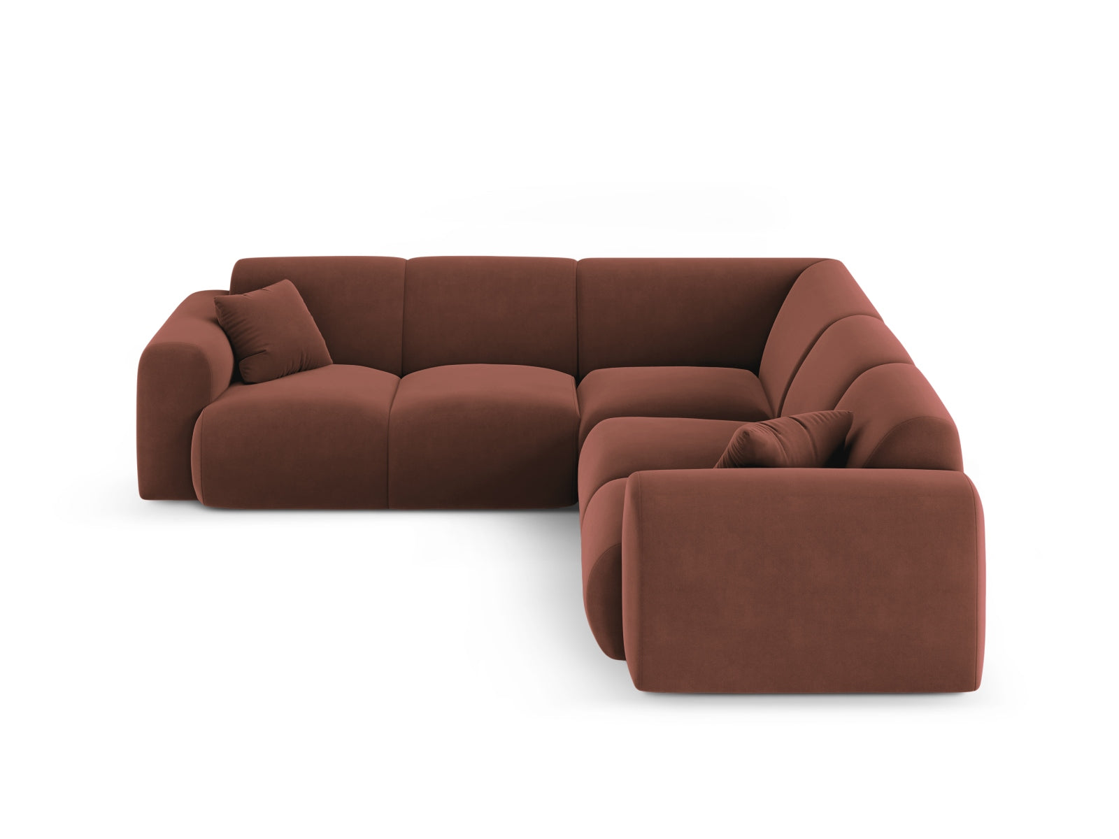Molino Velour Symmetrical Ecksofa 5 Sitzer in Cuoio-Casino präsentiert im Onlineshop von KAQTU Design AG. Ecksofa ist von Micadoni