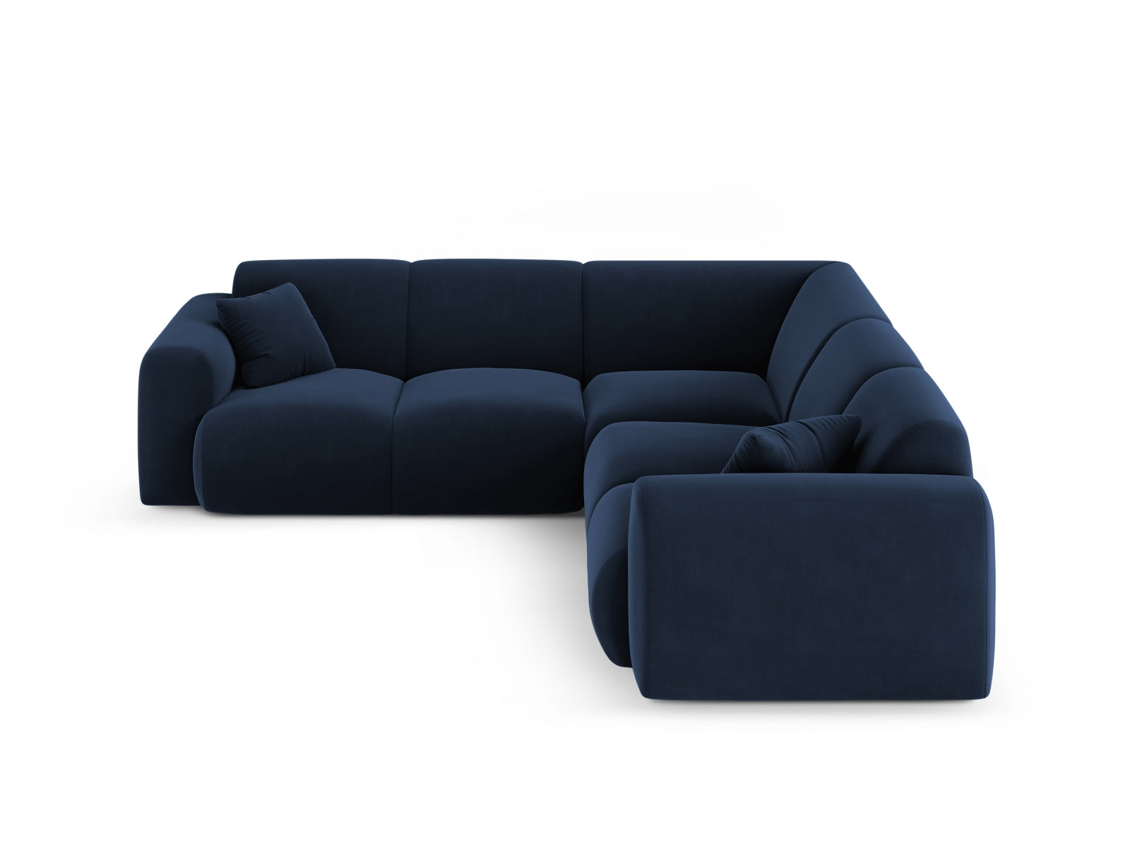 Molino Velour Symmetrical Ecksofa 5 Sitzer in Royal Blue-Casino präsentiert im Onlineshop von KAQTU Design AG. Ecksofa ist von Micadoni