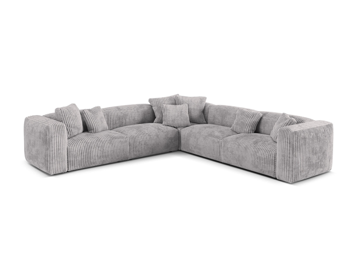5-Sitzer Ecksofa modular symmetrisch Martina in Light Grey-Tilia präsentiert im Onlineshop von KAQTU Design AG. Ecksofa ist von Micadoni
