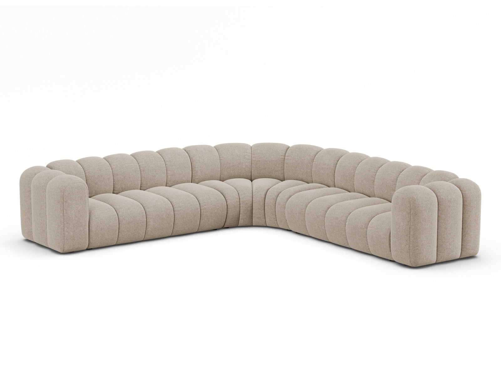 Erleben Sie das Lupine Modular Symmetrical Ecksofa 5 Sitzer von Micadoni: elegantes Design, hervorragender Komfort und flexible Gestaltungsmöglichkeiten für Ihr Wohnambiente.