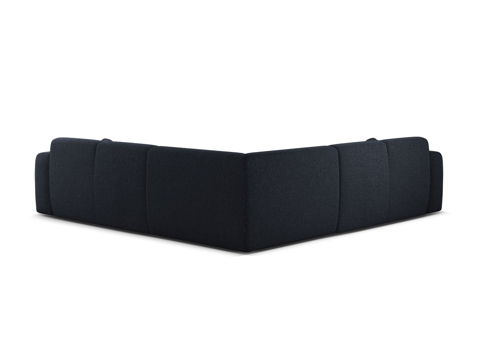Elegantes 5-Sitzer Ecksofa Symmetric Molino in Navy Blue-Eden, ideal für gemütliche Abende und geschmackvolle Wohnräume.