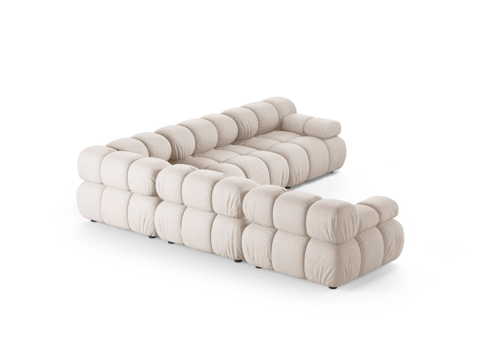 Modernes 5-Sitzer Ecksofa Symmetric Bellis von Micadoni, perfekt für stilvolle Wohnräume und gemütliche Zusammenkünfte.