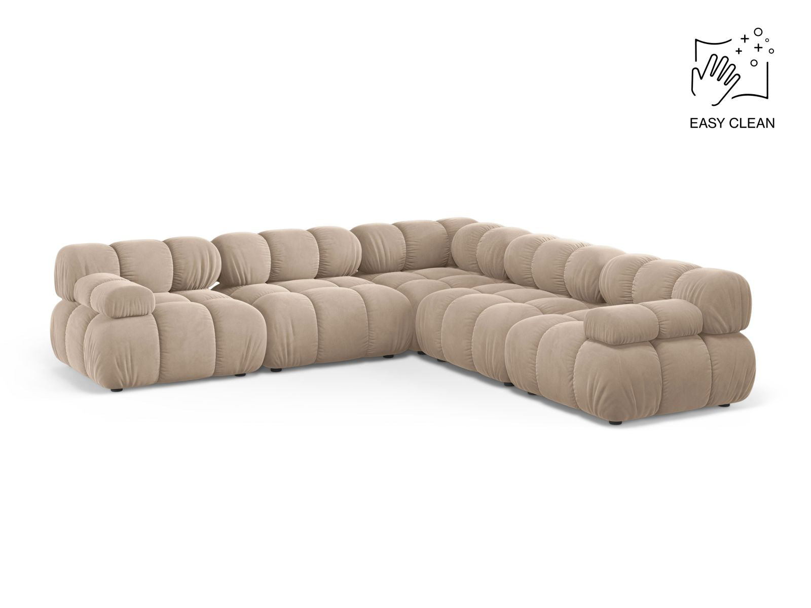5-Sitzer Ecksofa Symmetric Bellis in Beige-Venus präsentiert im Onlineshop von KAQTU Design AG. Ecksofa ist von Micadoni