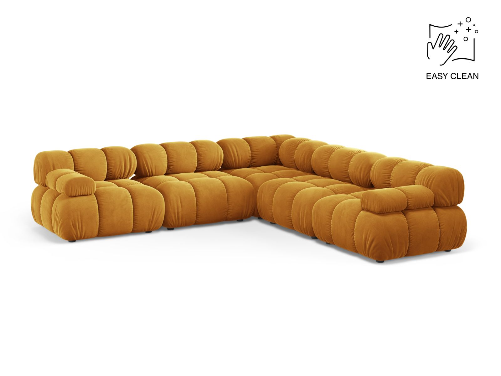 5-Sitzer Ecksofa Symmetric Bellis in Yellow-Venus präsentiert im Onlineshop von KAQTU Design AG. Ecksofa ist von Micadoni