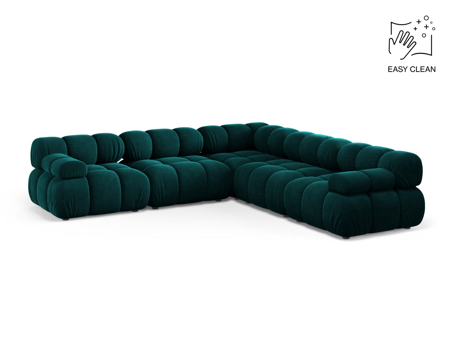 5-Sitzer Ecksofa Symmetric Bellis in Deep Petrol-Venus präsentiert im Onlineshop von KAQTU Design AG. Ecksofa ist von Micadoni