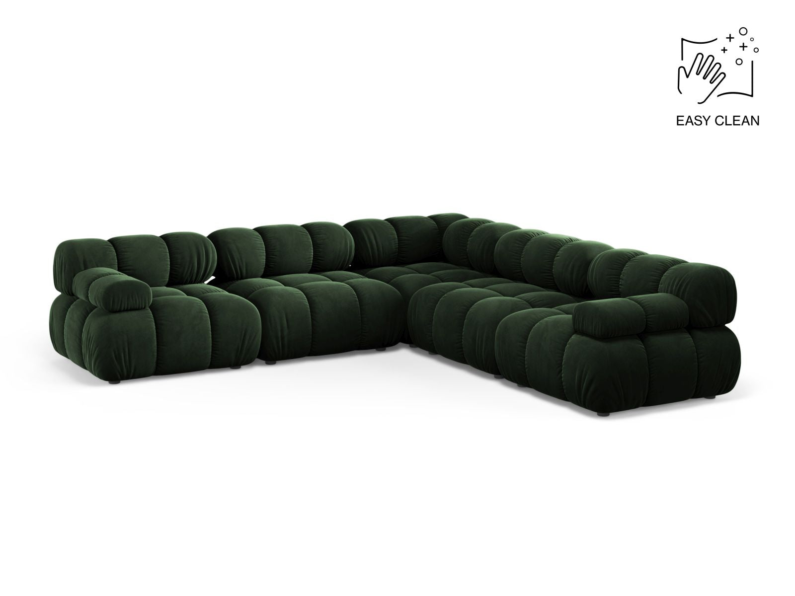 5-Sitzer Ecksofa Symmetric Bellis in Bottle Green-Venus präsentiert im Onlineshop von KAQTU Design AG. Ecksofa ist von Micadoni