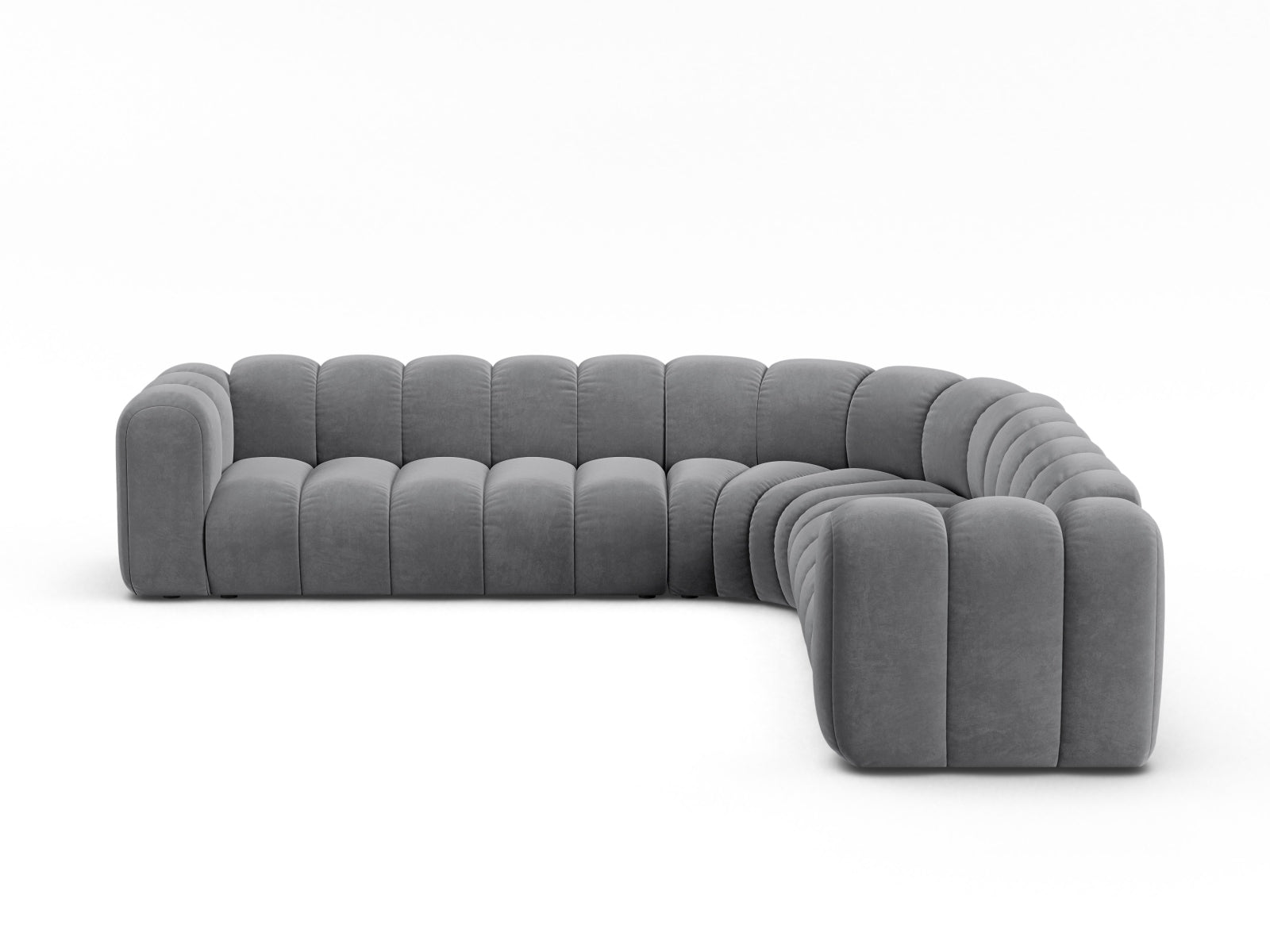 Lupine Modulares Symmetrical Sofa Velour 6 Sitzer in Grey-Salvador präsentiert im Onlineshop von KAQTU Design AG. Ecksofa ist von Micadoni