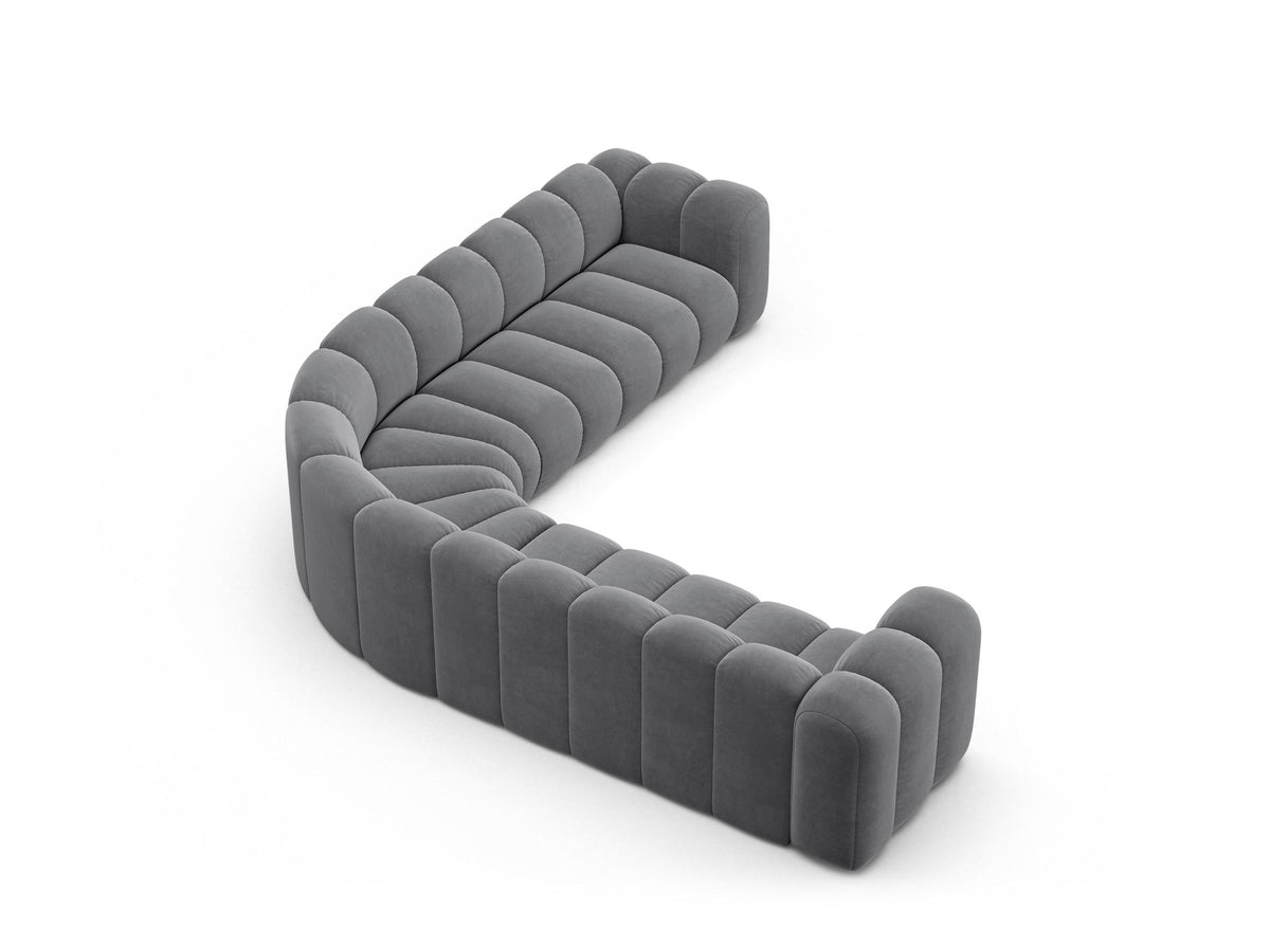 Lupine Modulares Symmetrical Sofa Velour 6 Sitzer in Grey-Salvador präsentiert im Onlineshop von KAQTU Design AG. Ecksofa ist von Micadoni