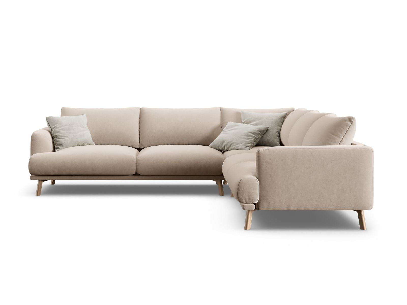 5-Sitzer Ecksofa Symmetric Naomi in Beige-Salvador präsentiert im Onlineshop von KAQTU Design AG. Ecksofa ist von Micadoni