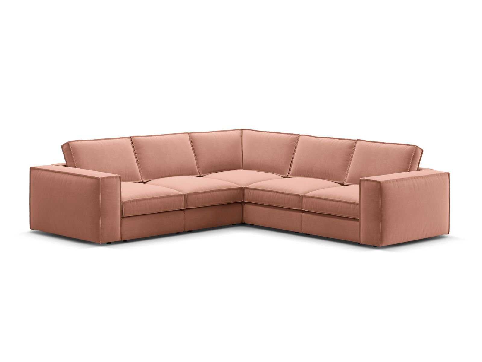 4-Sitzer Modular Ecksofa Symmetric Pola in Pink-Salvador präsentiert im Onlineshop von KAQTU Design AG. Ecksofa ist von Micadoni
