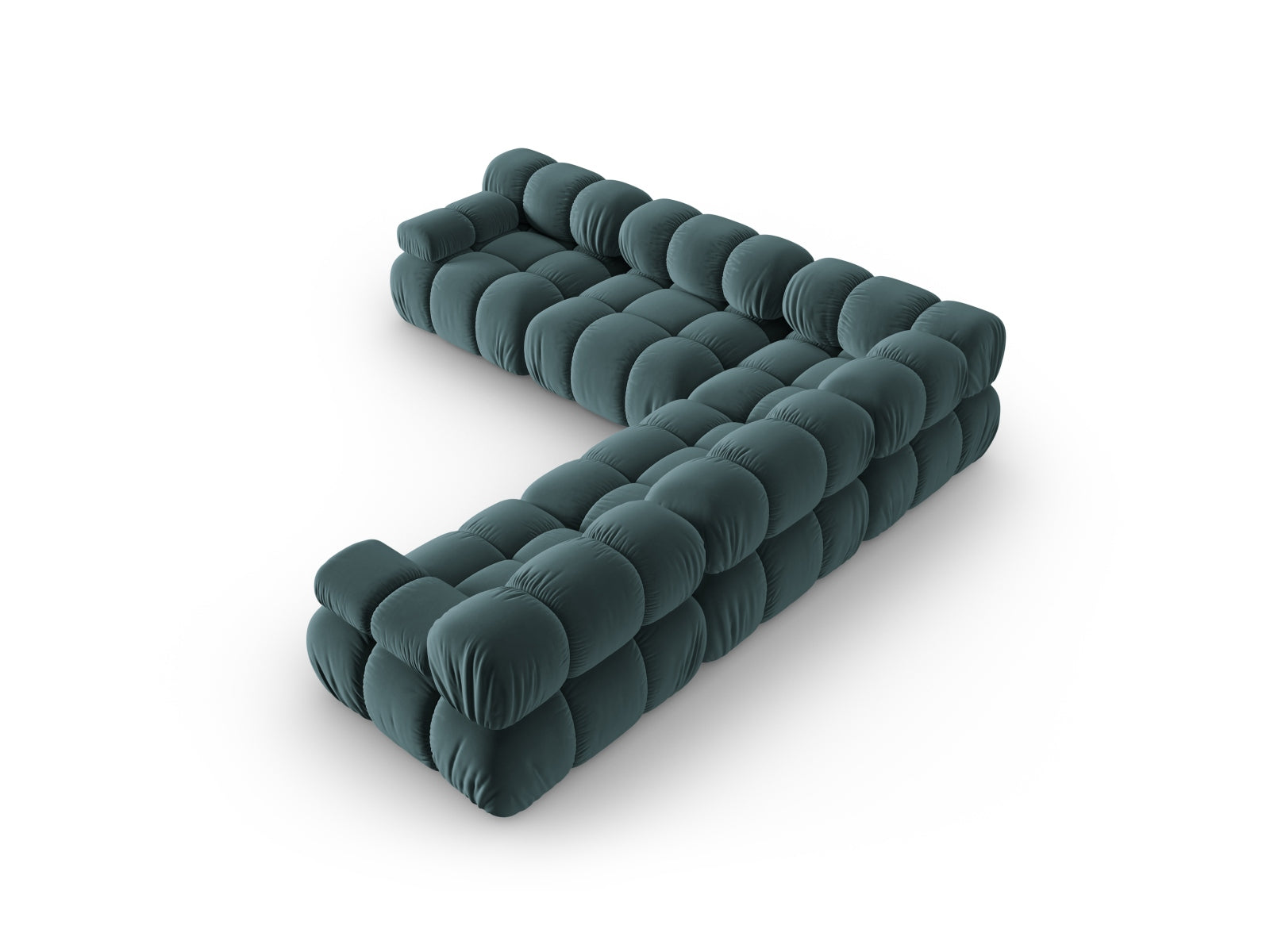 Erleben Sie das Bellis Velour Ecksofa 5 Sitzer von Micadoni – 282 cm stilvolles Design und höchsten Komfort für Ihr Wohnzimmer.