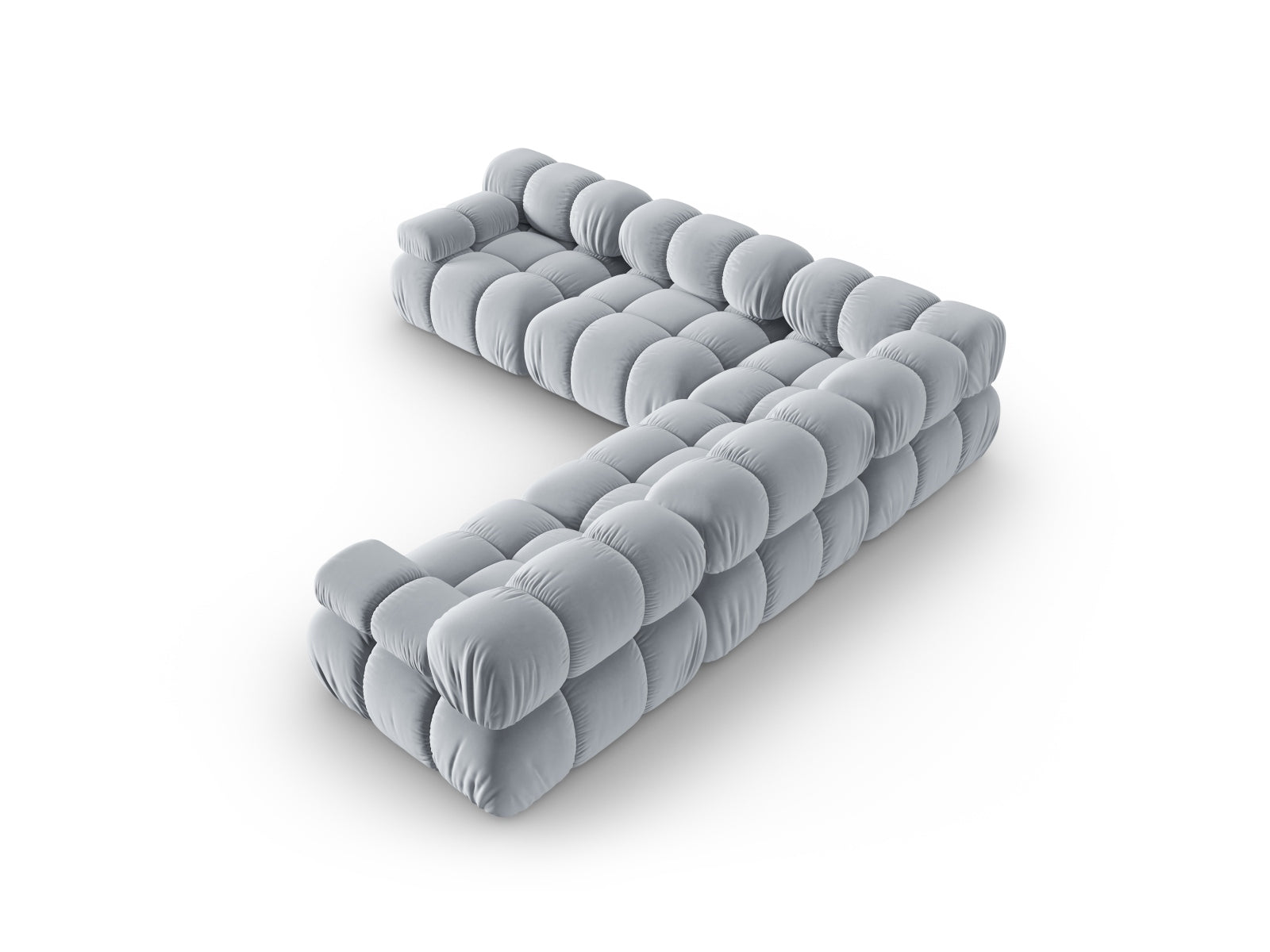 Erleben Sie das Bellis Velour Ecksofa von Micadoni – 5 Sitzer, 282 cm, vereint modernes Design und höchsten Sitzkomfort für Ihr Wohnzimmer.