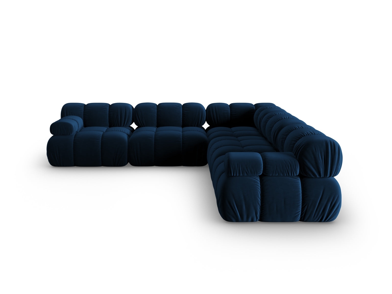 Bellis Velour Symmetrical Ecksofa 5 Sitzer 282cm in Royal Blue präsentiert im Onlineshop von KAQTU Design AG. Ecksofa ist von Micadoni
