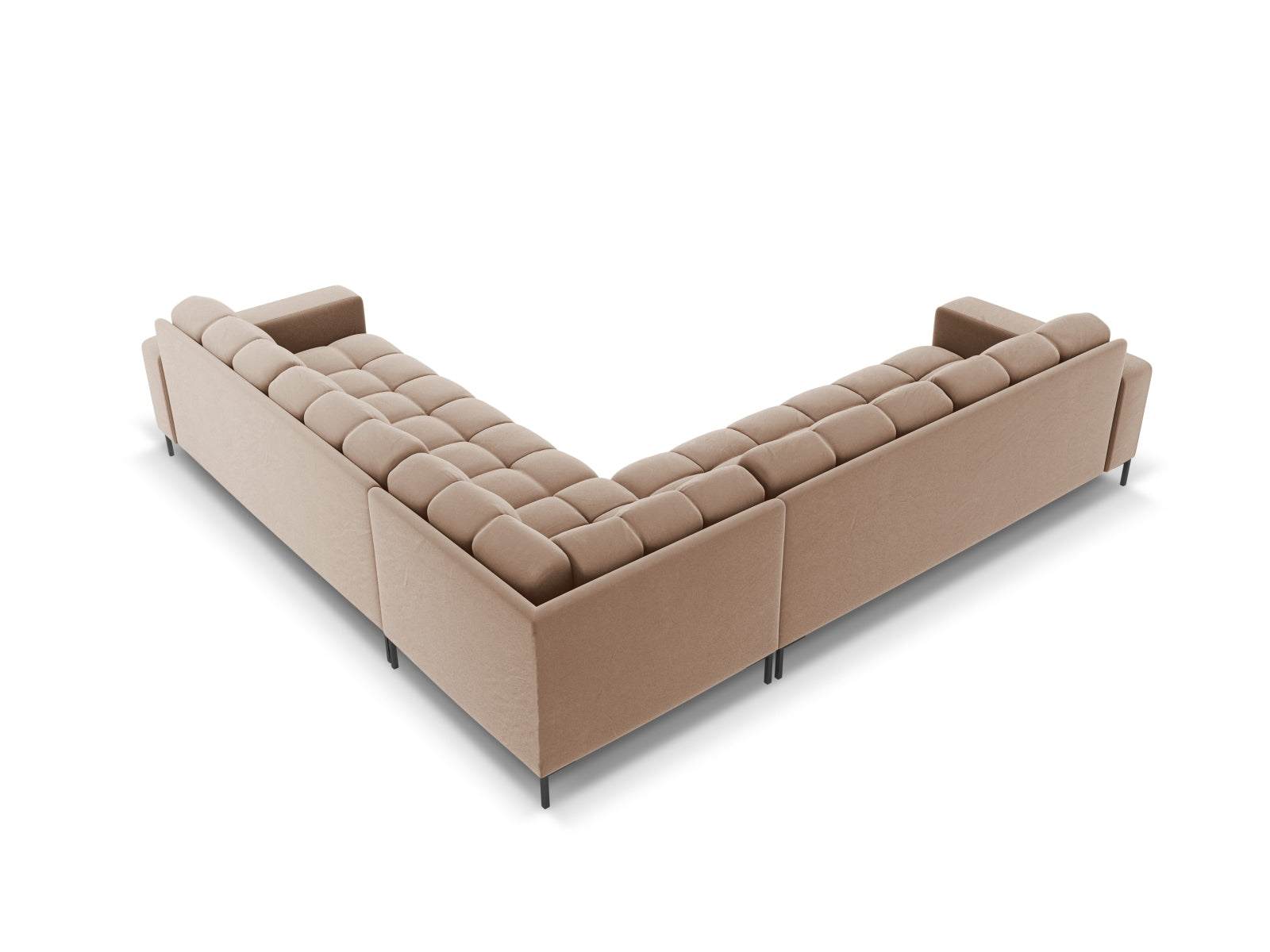 Entdecken Sie das Mamaia Velour Ecksofa von Micadoni – ein elegantes 6-Sitzer Sofa, das Komfort und modernes Design für Ihr Wohnzimmer vereint.