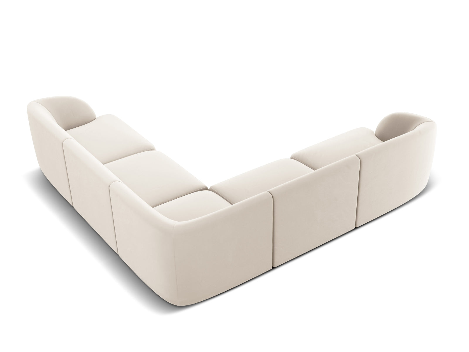 Erleben Sie das luxuriöse Miley Velour Ecksofa von Micadoni – ein 5-Sitzer, der Komfort und modernes Design perfekt vereint.