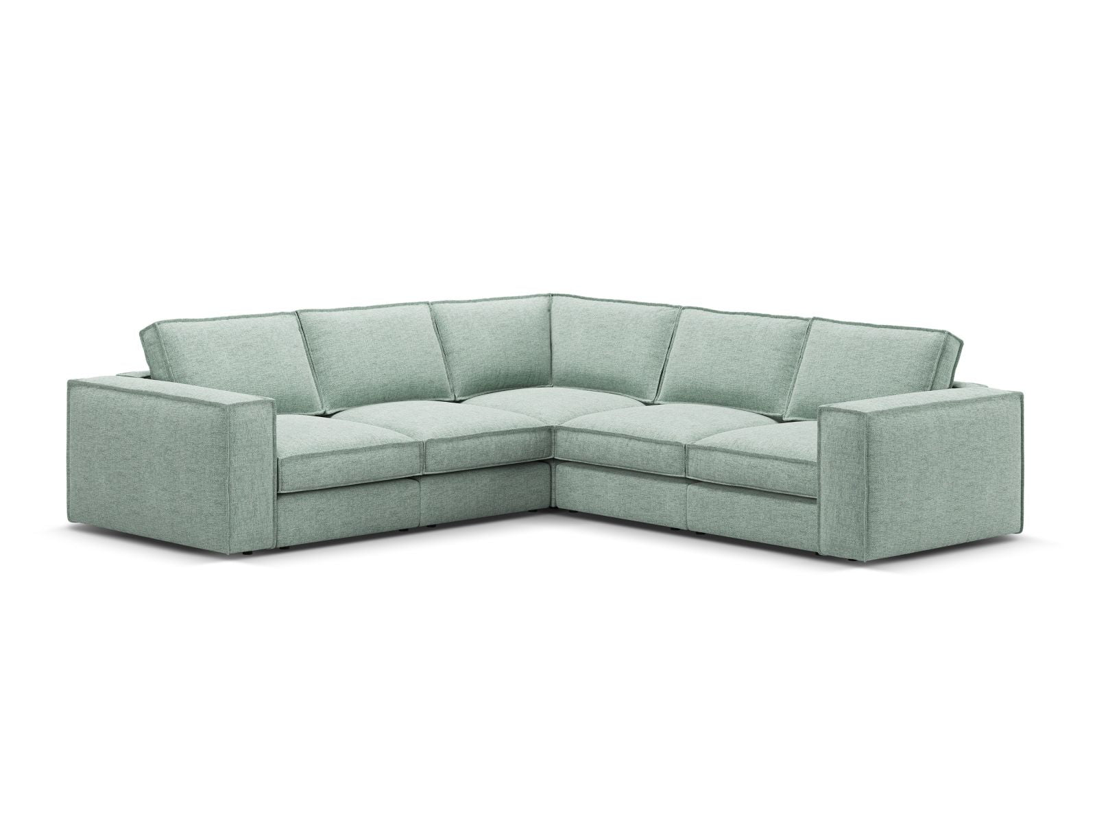 4-Sitzer Ecksofa modular symmetrisch Pola in Mint-Babel präsentiert im Onlineshop von KAQTU Design AG. Ecksofa ist von Micadoni