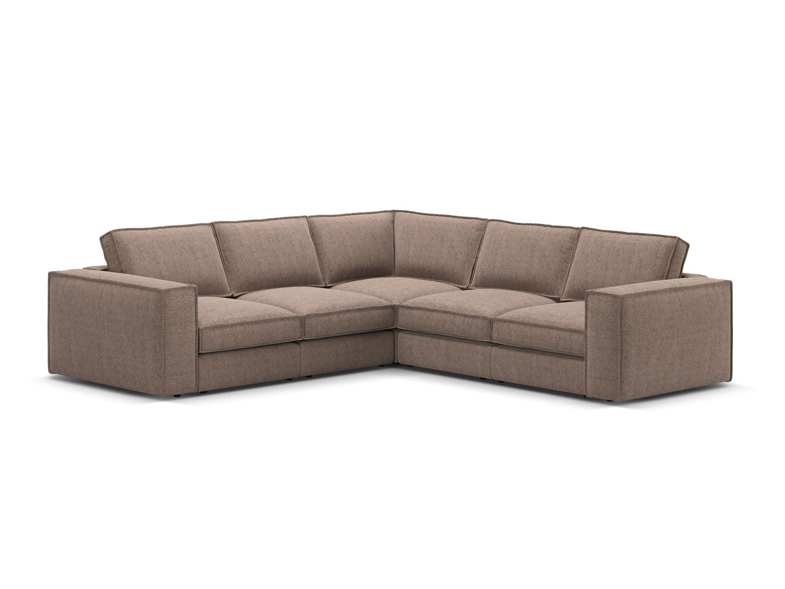 4-Sitzer Ecksofa modular symmetrisch Pola in Light Brown-Babel präsentiert im Onlineshop von KAQTU Design AG. Ecksofa ist von Micadoni