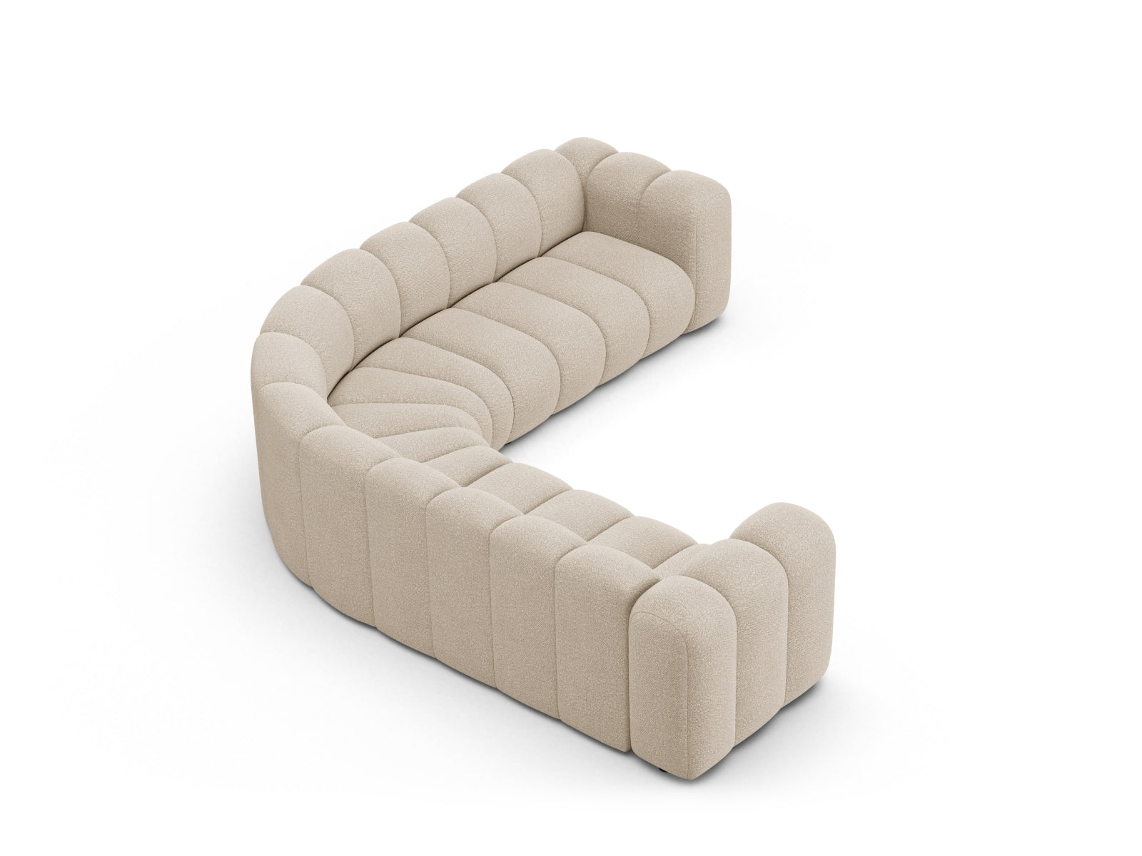 Lupine Modular Symmetrical Ecksofa 6 Sitzer in Beige präsentiert im Onlineshop von KAQTU Design AG. Ecksofa ist von Micadoni
