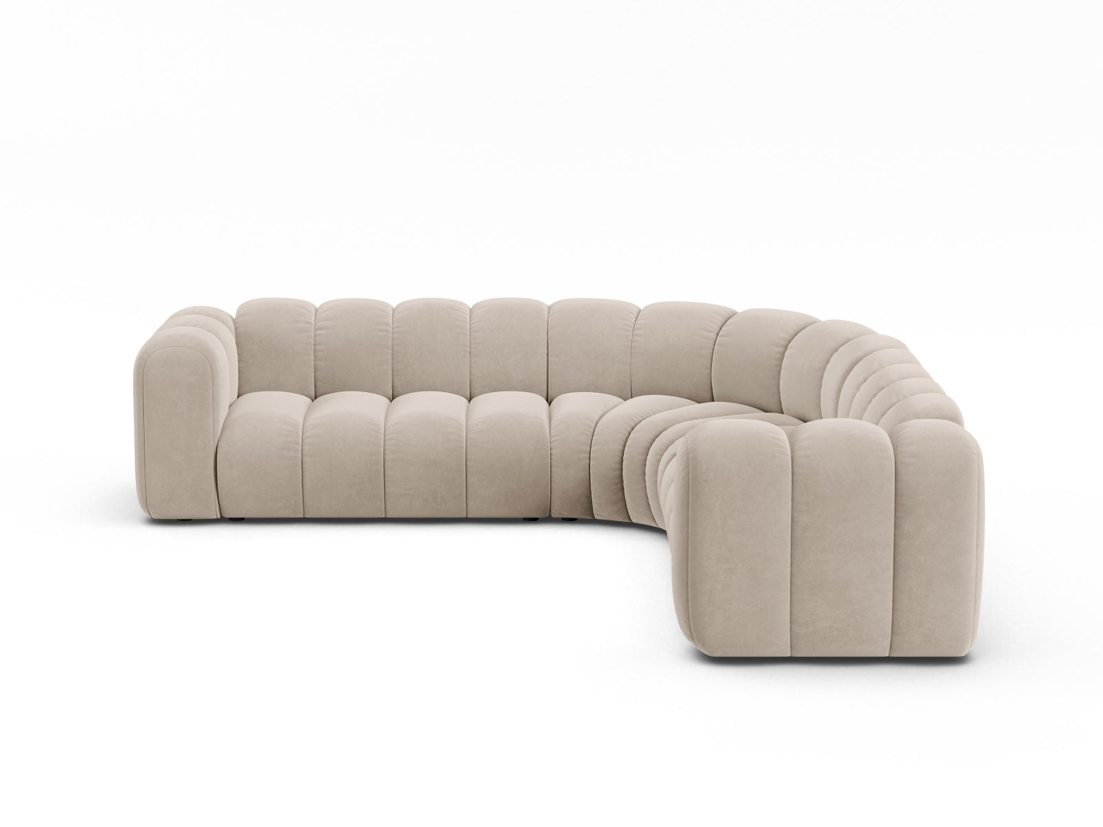 Lupine Modular Symmetrical Ecksofa 6 Sitzer in Beige präsentiert im Onlineshop von KAQTU Design AG. Ecksofa ist von Micadoni