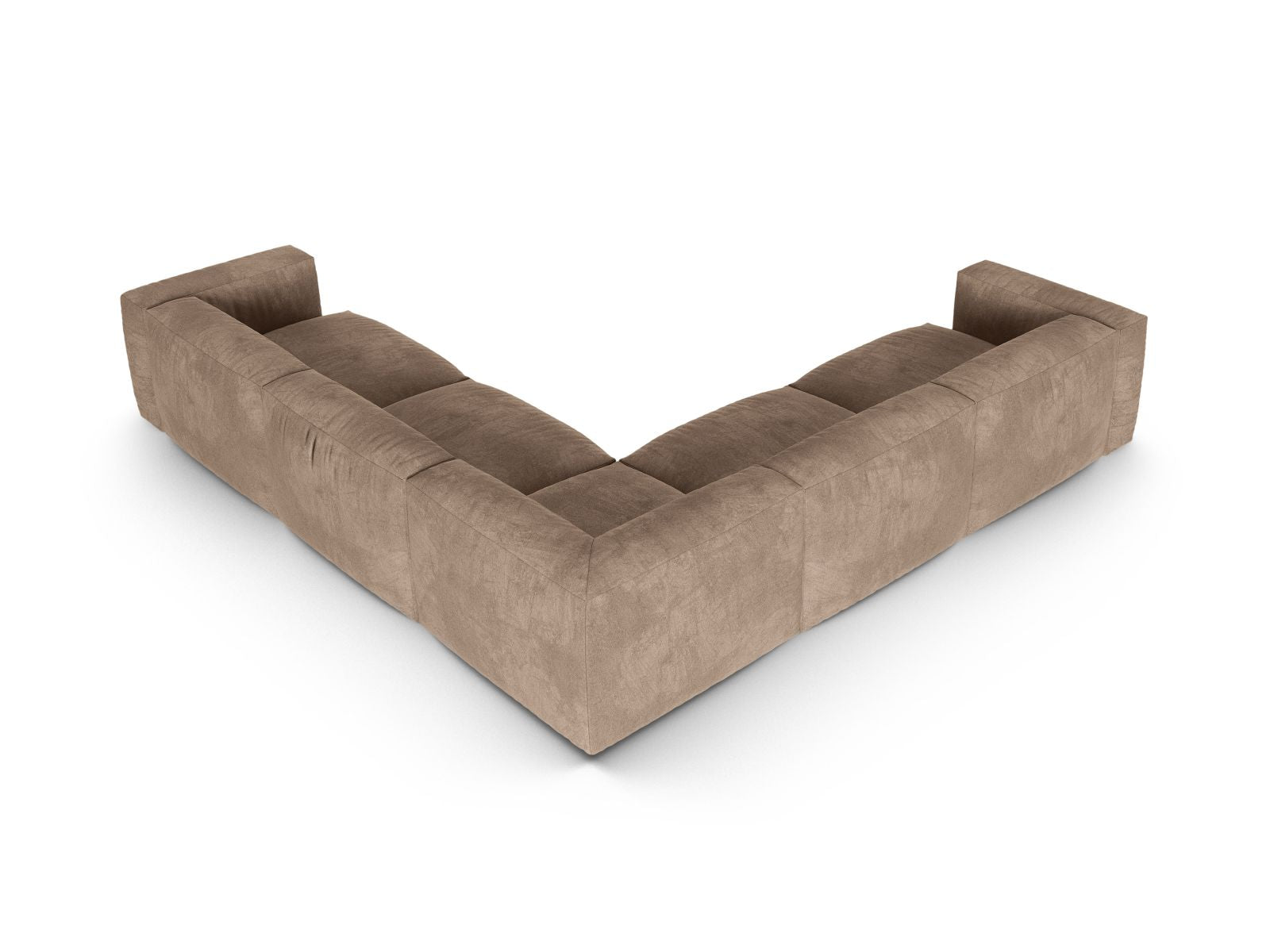 Elegantes 5-Sitzer Ecksofa Symmetric XL Martina in stilvollem Dark Beige-Vogue, ideal für moderne Wohnräume.