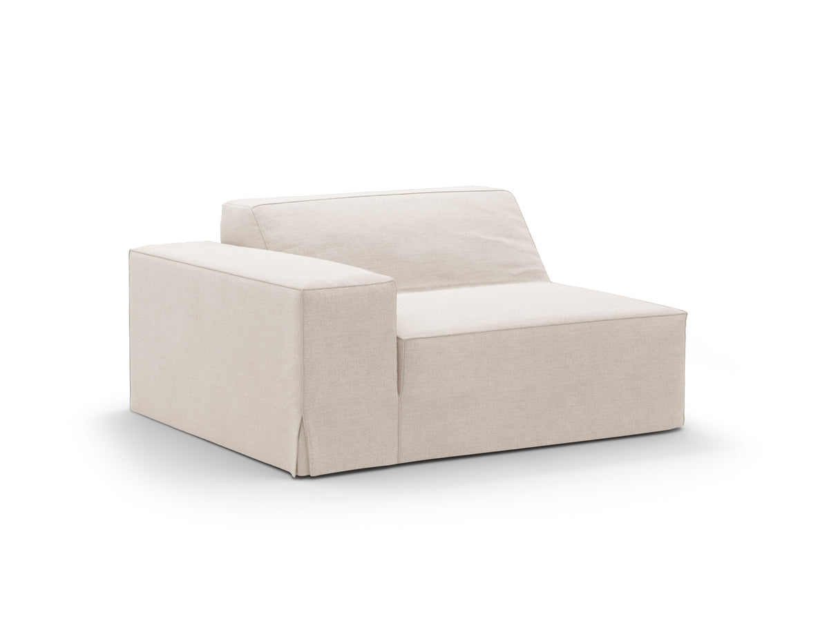 Produktfoto: Modulbezug Jodie von Micadoni, Sofa-Zubehör in Beige-LINS, linke Ausrichtung, Bezugsstoff aus Leinen sichtbar.