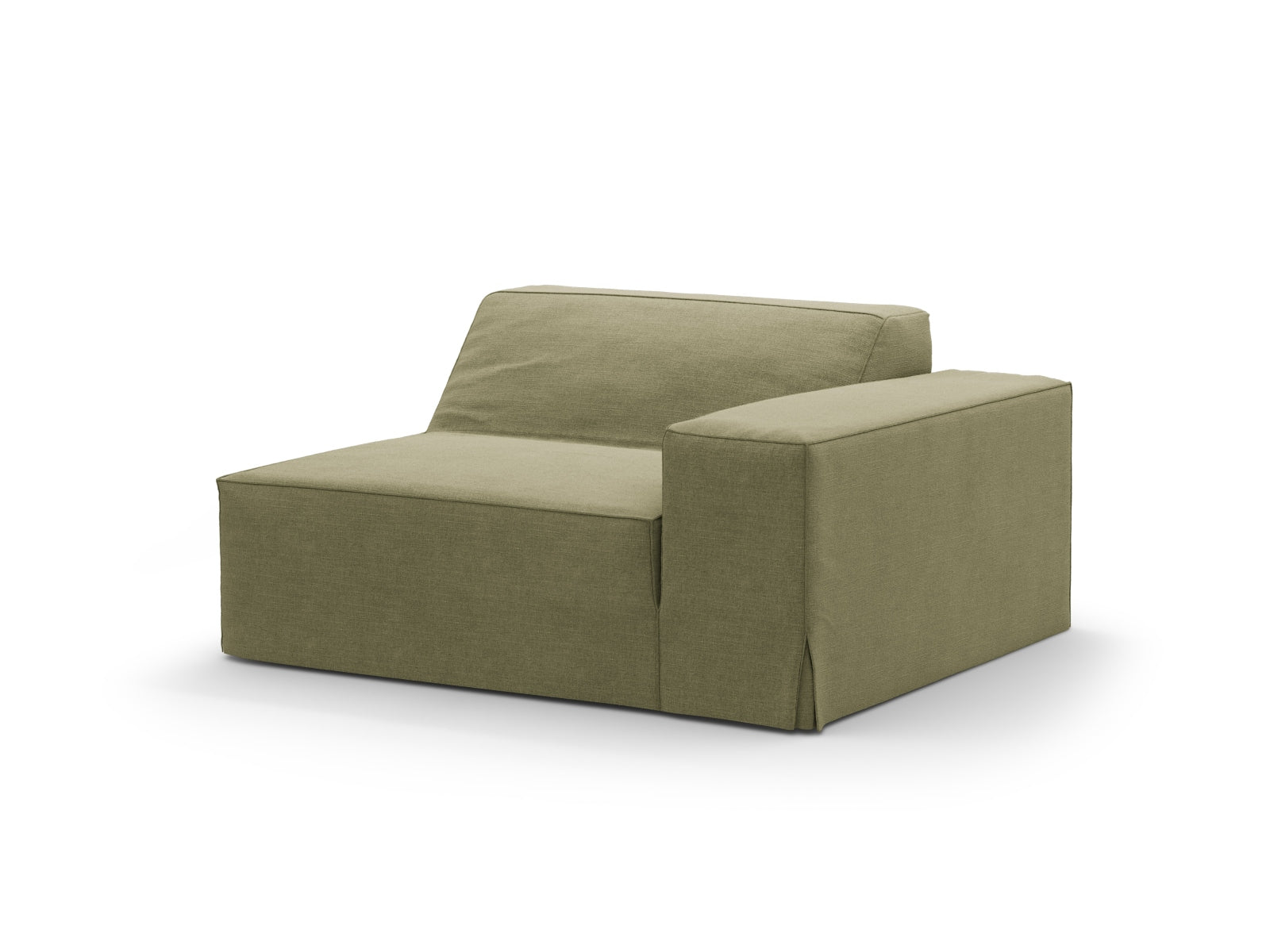 Stylischer Bezug für das rechte Modul des Jodie Sofas in sanftem Mintgrün, ideal für moderne Wohnkonzepte. Hochwertige Verarbeitung von Micadoni.