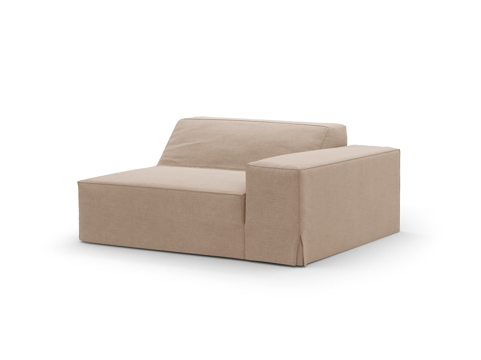 Bezug Modul rechts Jodie in Sand-LINS präsentiert im Onlineshop von KAQTU Design AG. Modulares Sofa ist von Micadoni