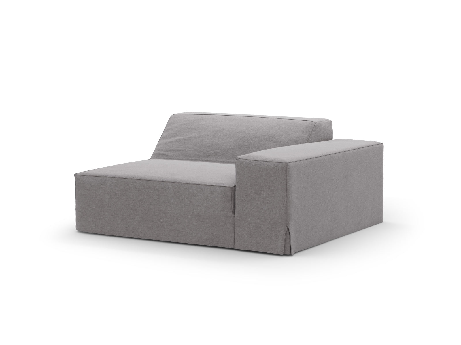 Bezug Modul rechts Jodie in Warm grey-LINS präsentiert im Onlineshop von KAQTU Design AG. Modulares Sofa ist von Micadoni