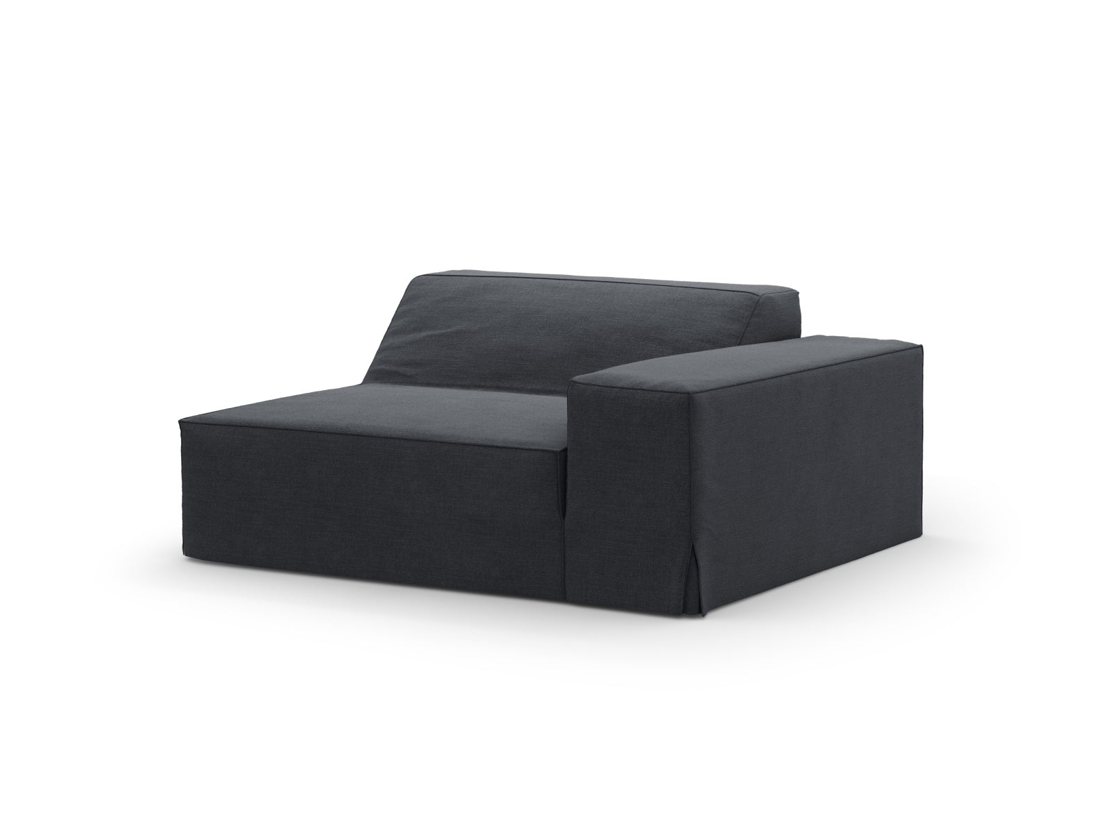 Bezug Modul rechts Jodie in Grey und Blue-LINS präsentiert im Onlineshop von KAQTU Design AG. Modulares Sofa ist von Micadoni