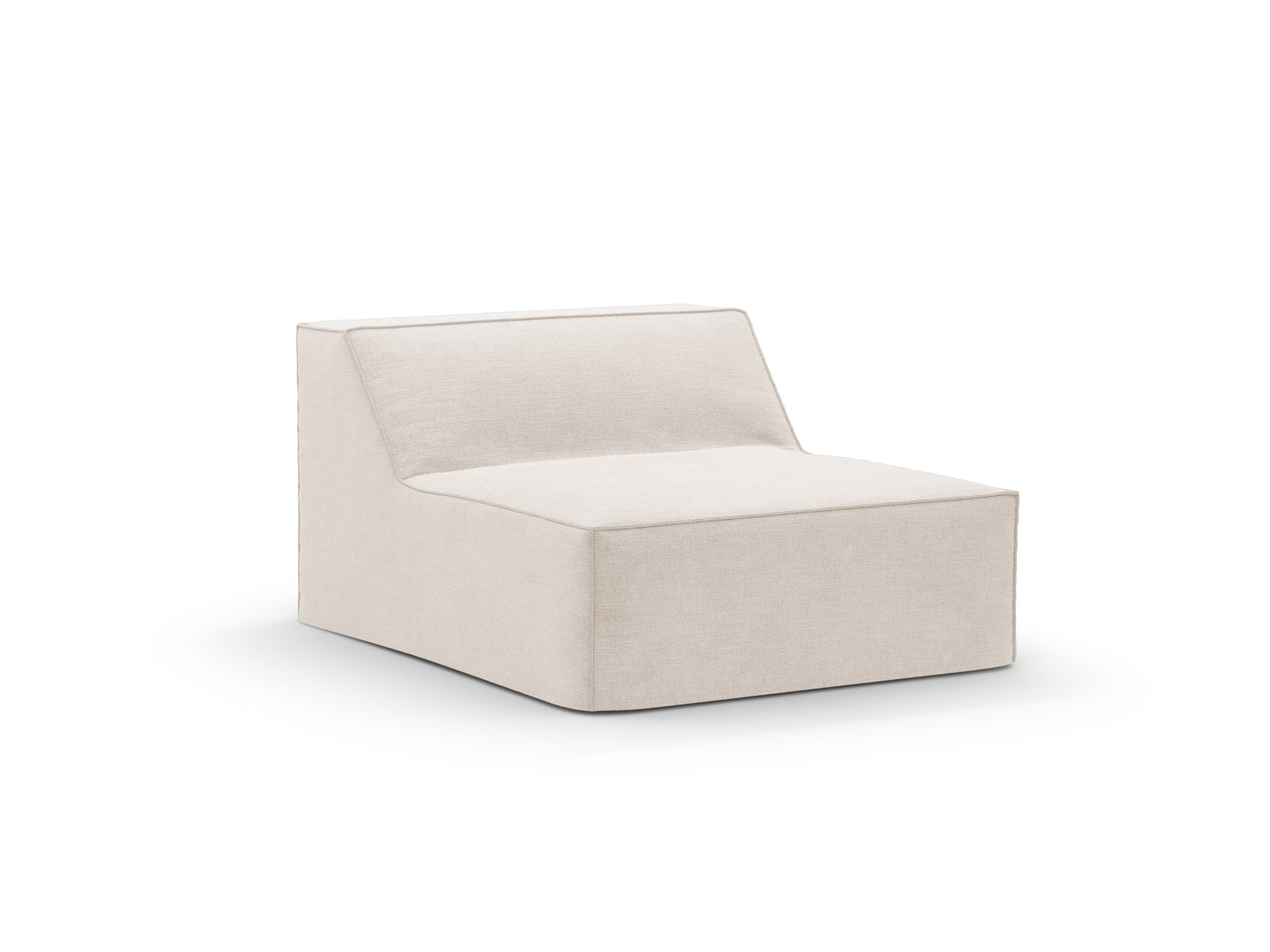 Beige Jodie Modul Armless Cover von Micadoni, ideal für stilvolle Sofa-Designs und flexible Wohnraumgestaltungen.