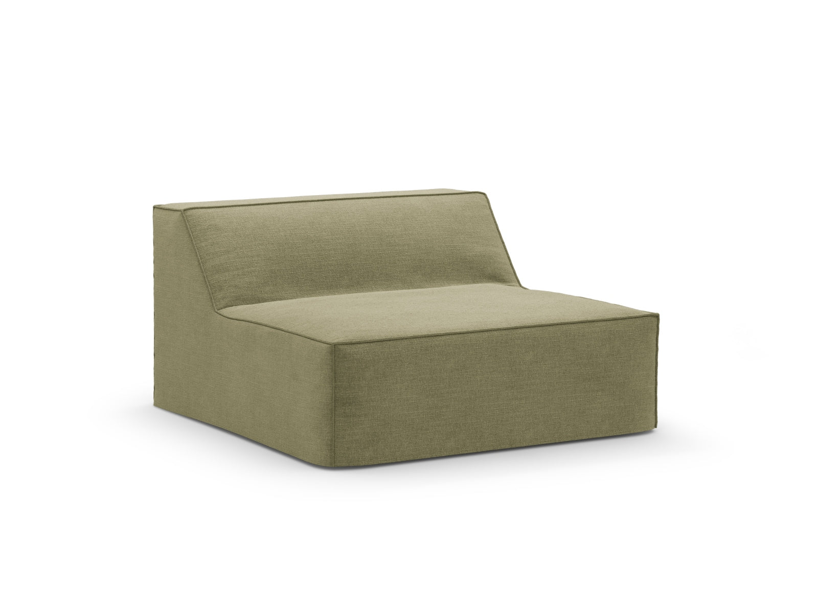 Elegantes, armfreies Sofa-Cover in sanftem Grün, ideal für eine moderne Raumgestaltung und vielseitige Kombinationen.