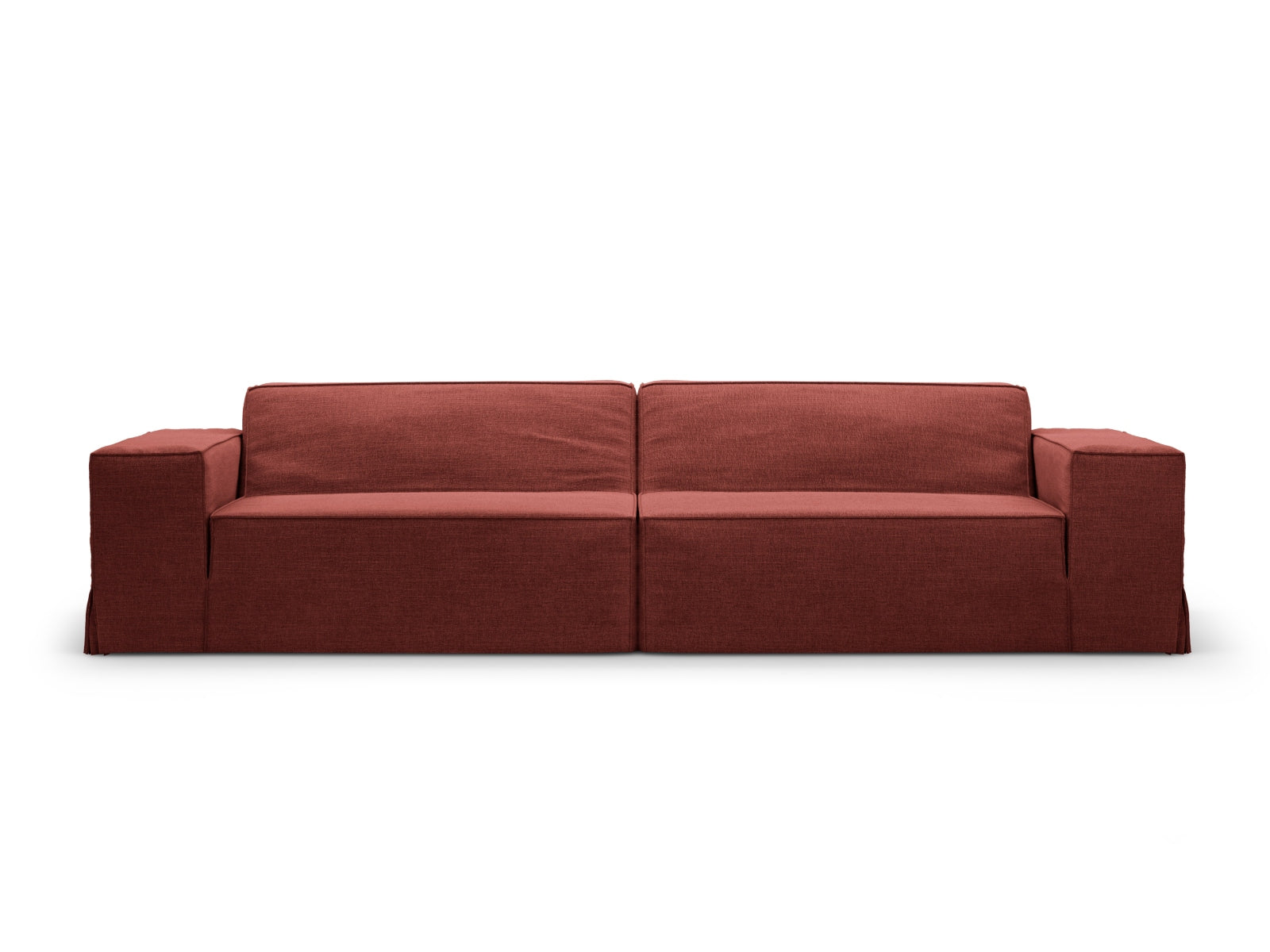 Elegantes Jodie Sofa Cover in Cherrywood-LINS von Micadoni, ideal für stilvollen Schutz und frischen Look in Ihrem Wohnraum.