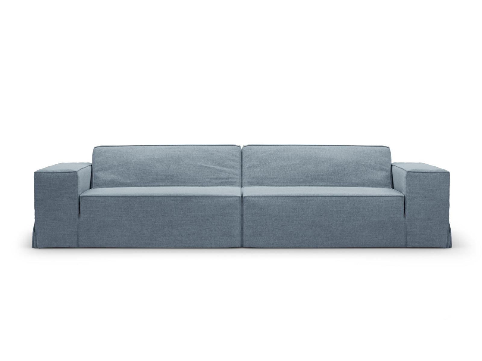 Elegantes Jodie Sofa Cover in sanftem Blau, ideal zum Schutz und zur Verschönerung Ihres Wohnzimmers von Micadoni.