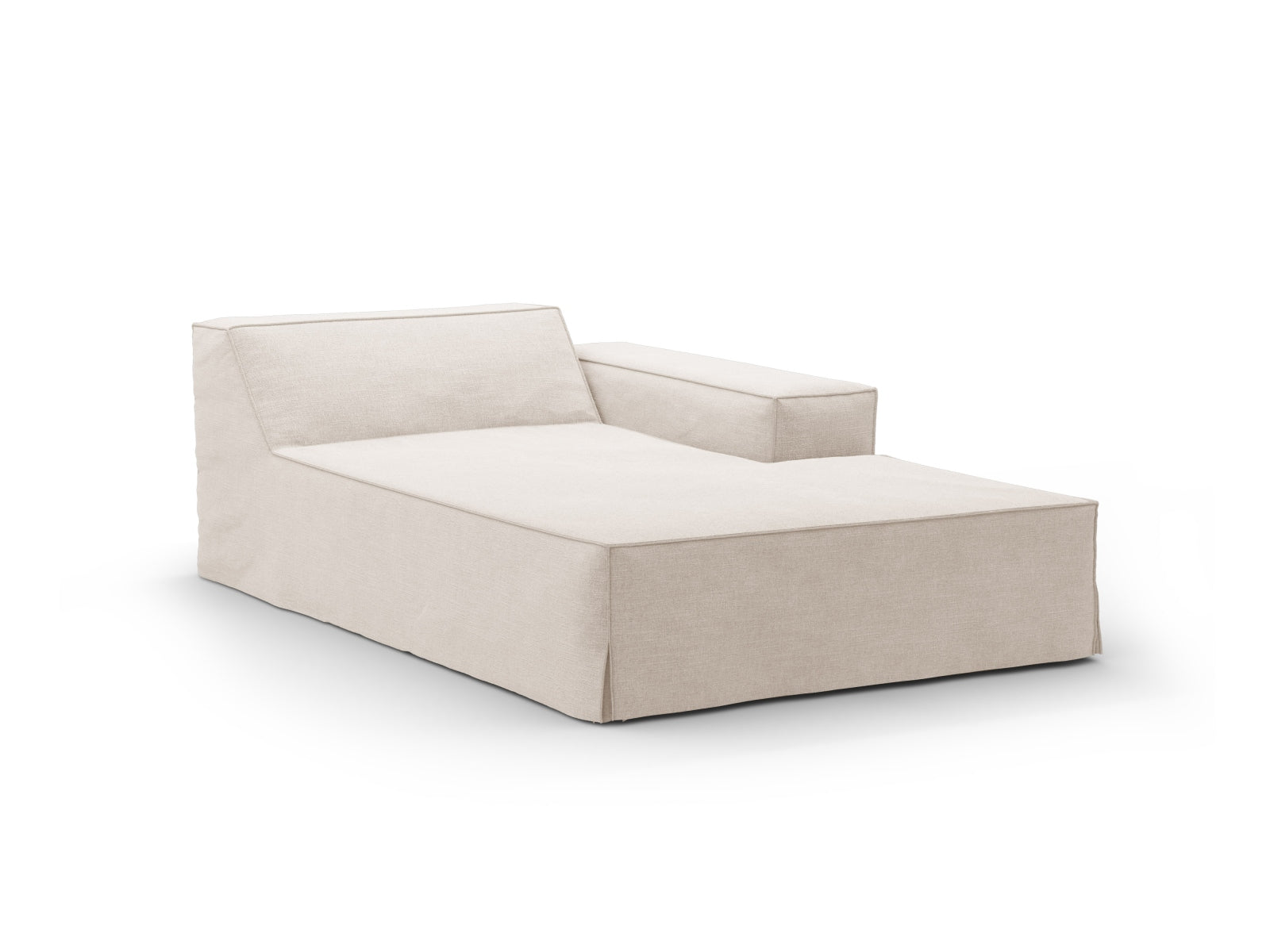 Bezug für Chaise Longue Module rechts Jodie in Beige-LINS präsentiert im Onlineshop von KAQTU Design AG. Sofa-Zubehör ist von Micadoni