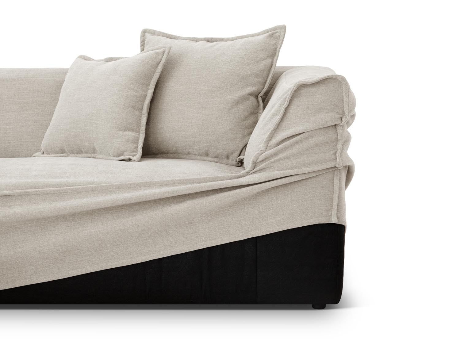 Milton Cover für Ecksofa links in Natural präsentiert im Onlineshop von KAQTU Design AG. Ecksofa links ist von Micadoni