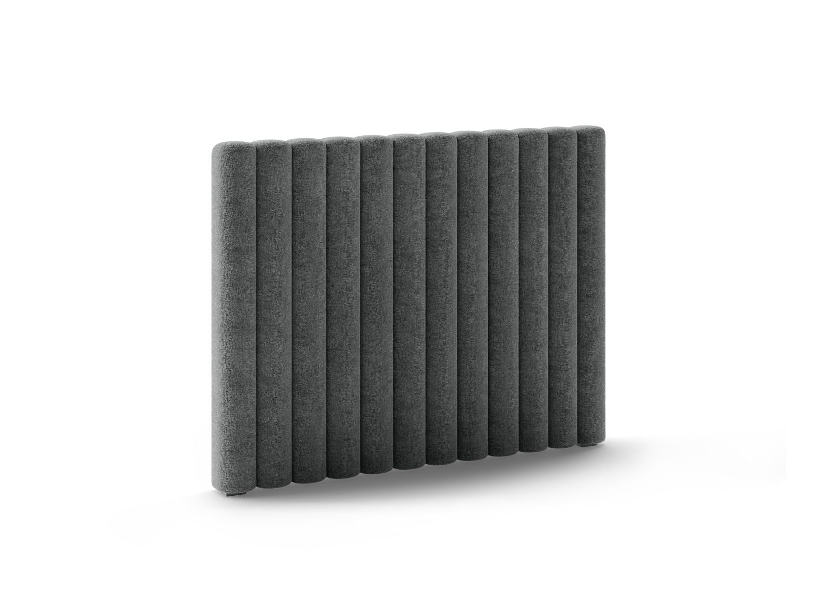 Elegantes Kopfteil Mistero in Dunkelgrau, 120 cm breit, ideal für stilvolle Schlafzimmergestaltung, erhältlich bei KAQTU Design AG.