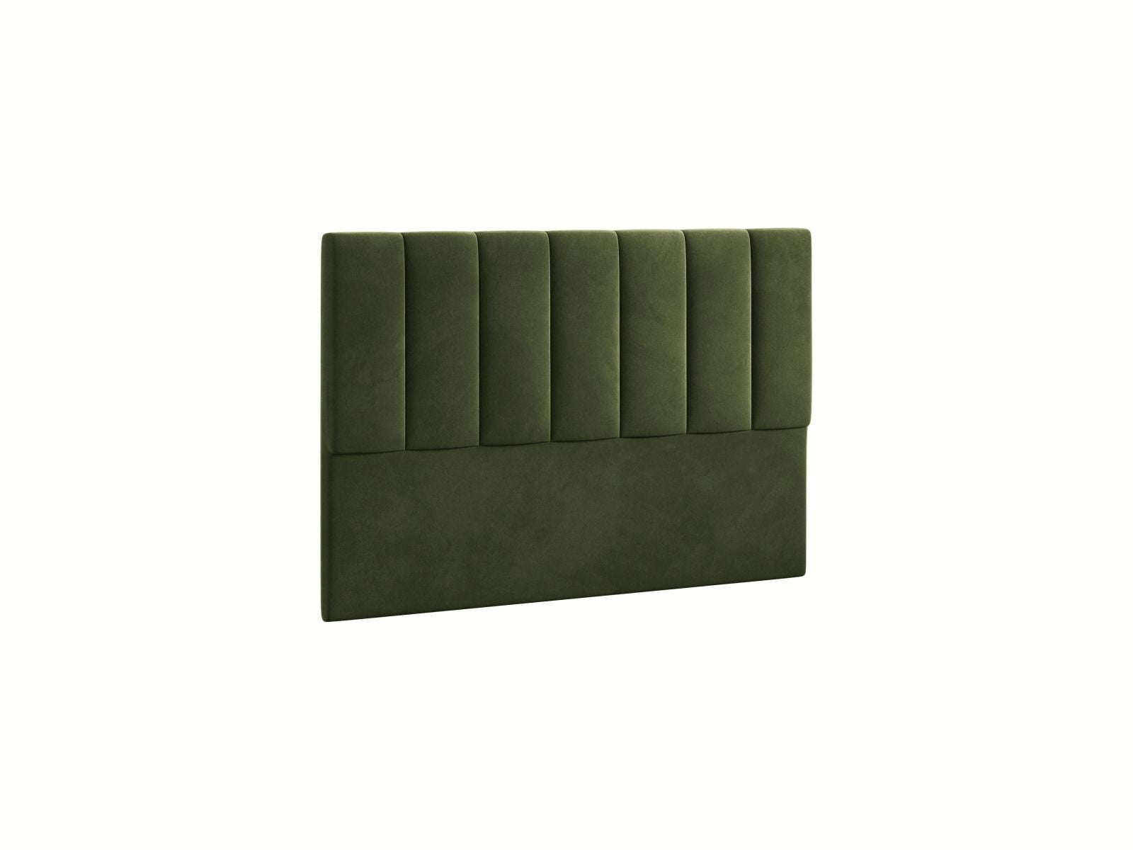Elegantes Kopfteil Marl in 140 cm Breite, gefertigt aus hochwertigem Magic Velvet in einem stilvollen Army Green, ideal für moderne Schlafzimmer.