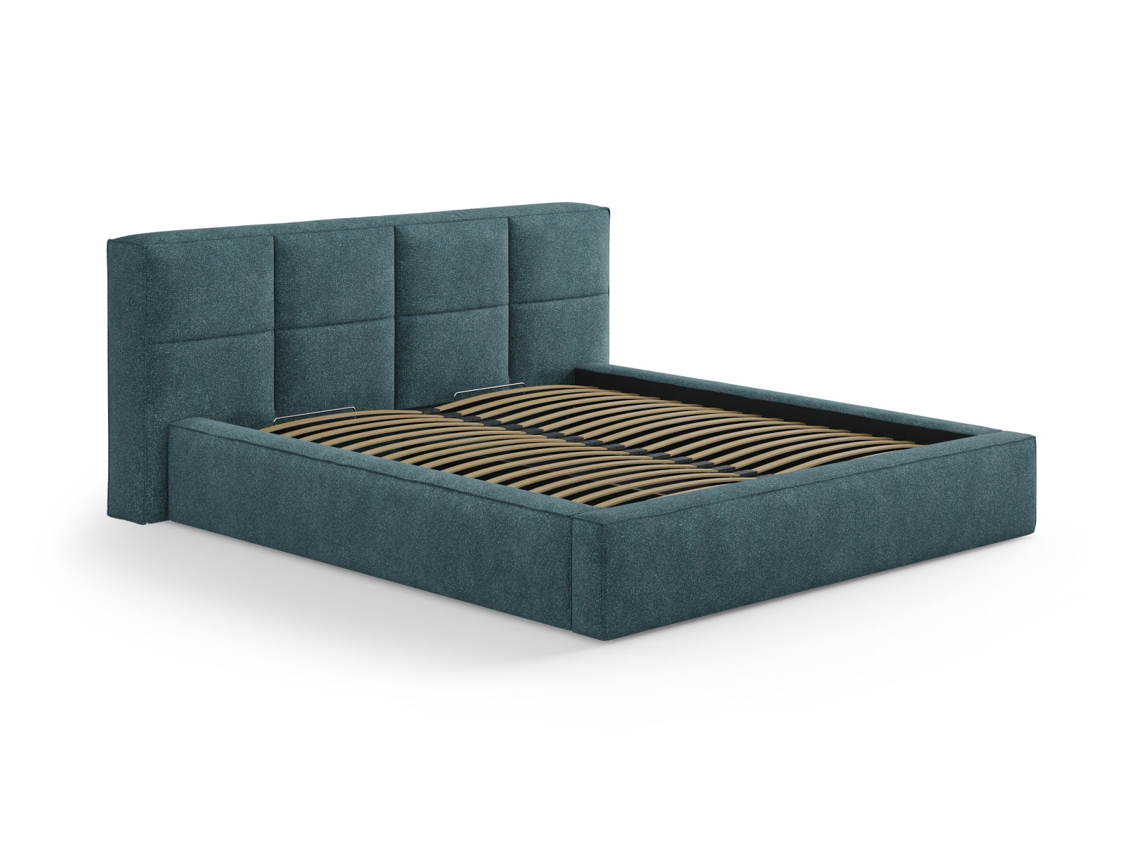 Elegantes Kopfteil Darren in grün-blauem Melange, ideal für zeitgemäße Schlafzimmergestaltung. Hochwertige Verarbeitung von Micadoni.